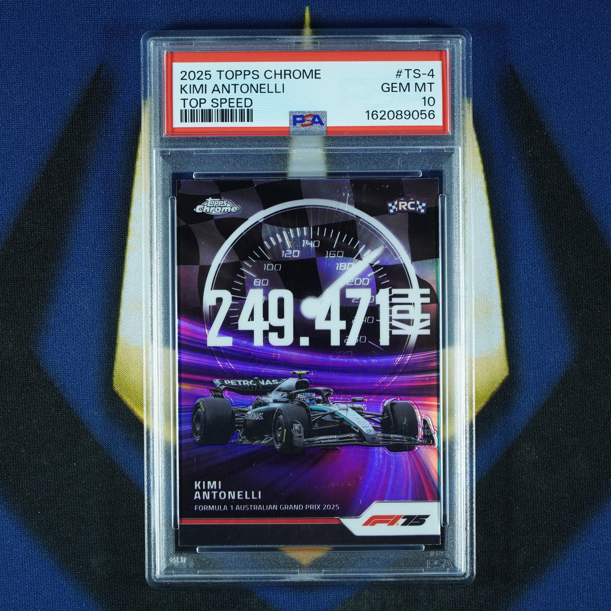 Kimi Antonelli 2025 Topps Chrome F1 Top Speed RC [PSA 10]