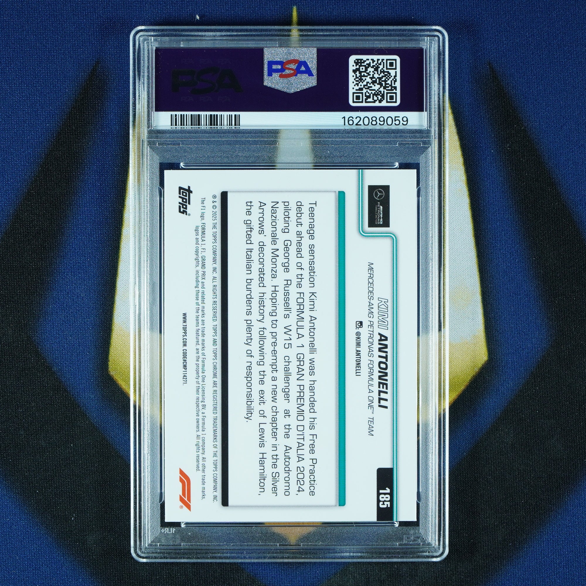 Kimi Antonelli 2025 Topps Chrome F1 #185 RC [PSA 10]