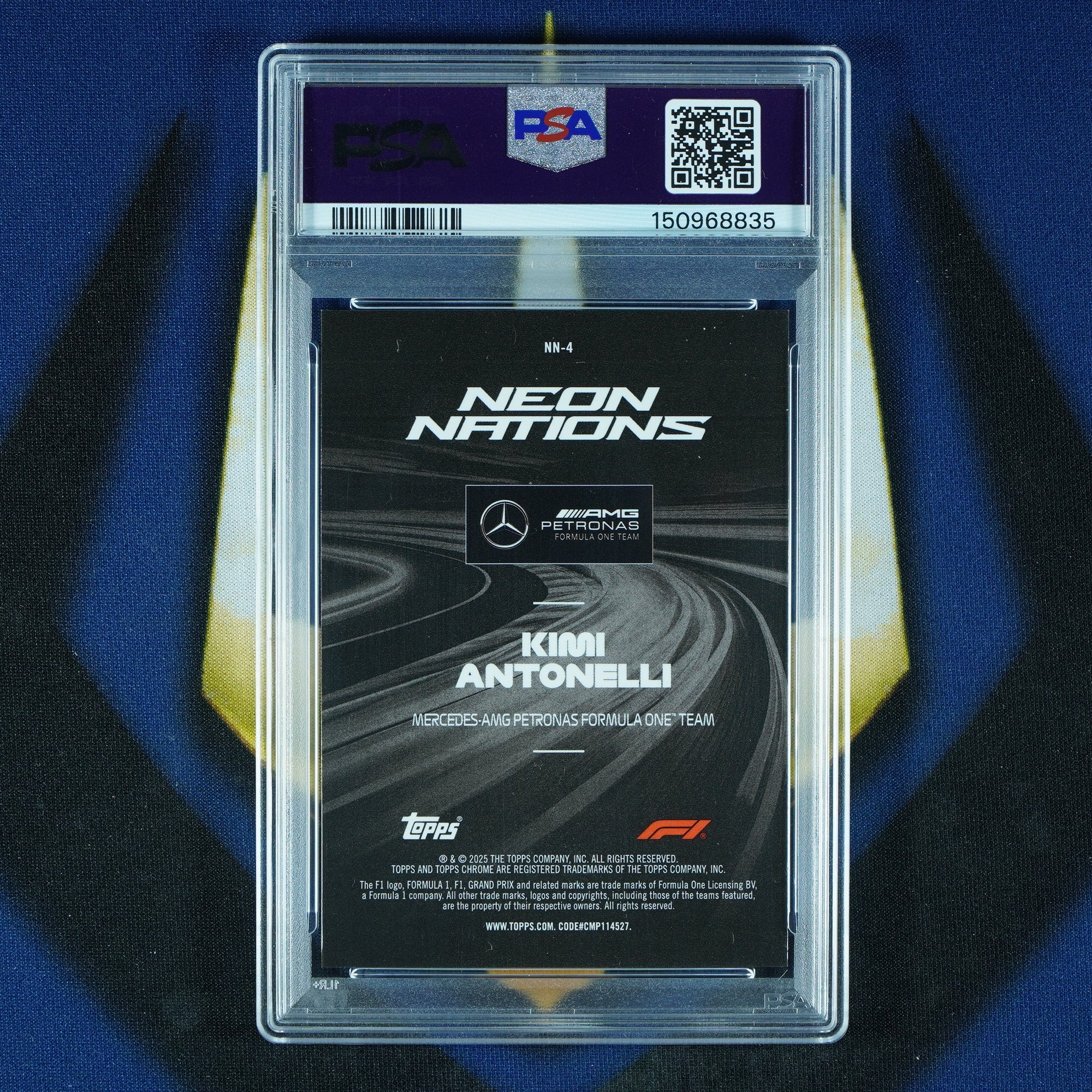 Kimi Antonelli 2025 Topps Chrome F1 Neon Nations RC [PSA 10]