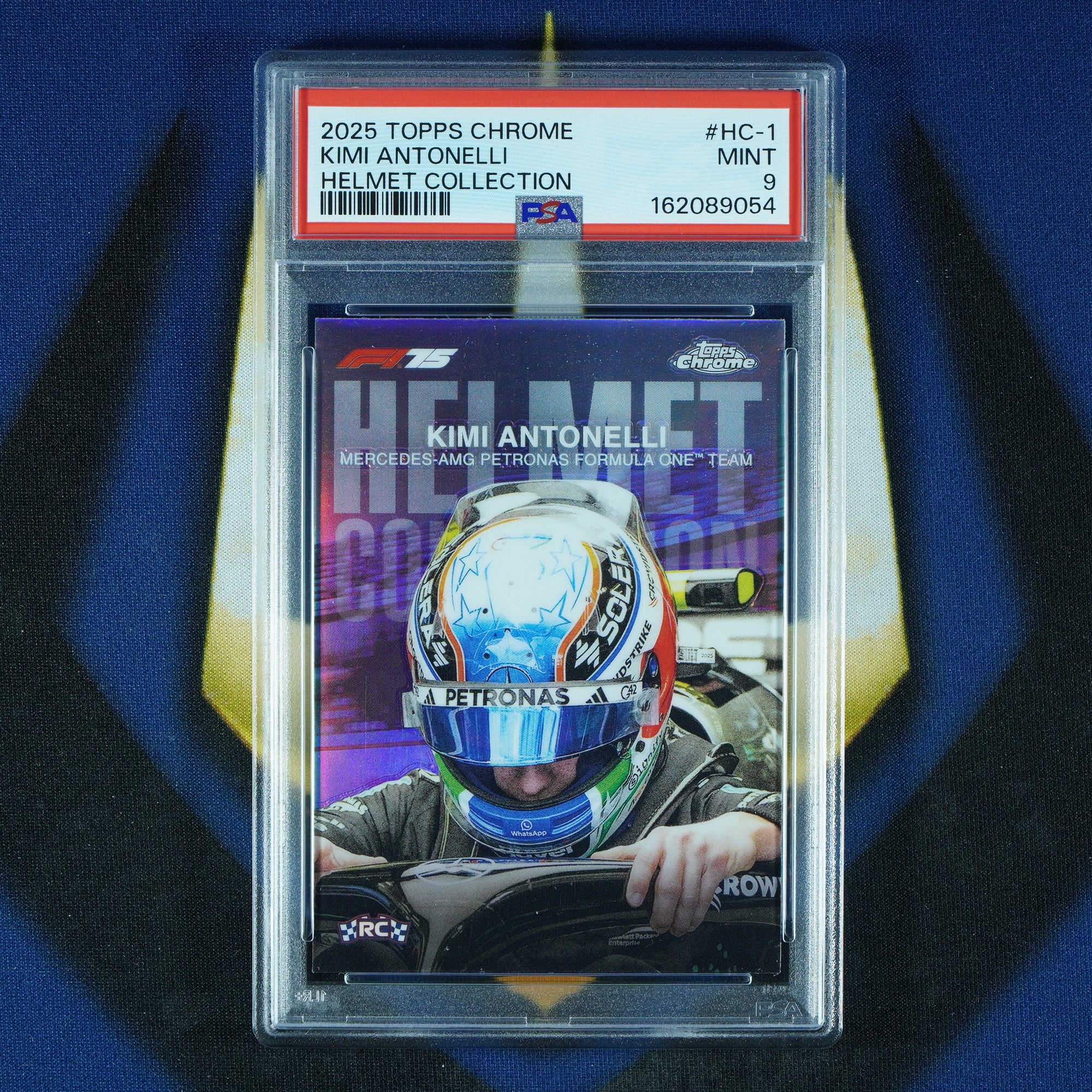Kimi Antonelli 2025 Topps Chrome F1 Helmet Collection RC [PSA 9]