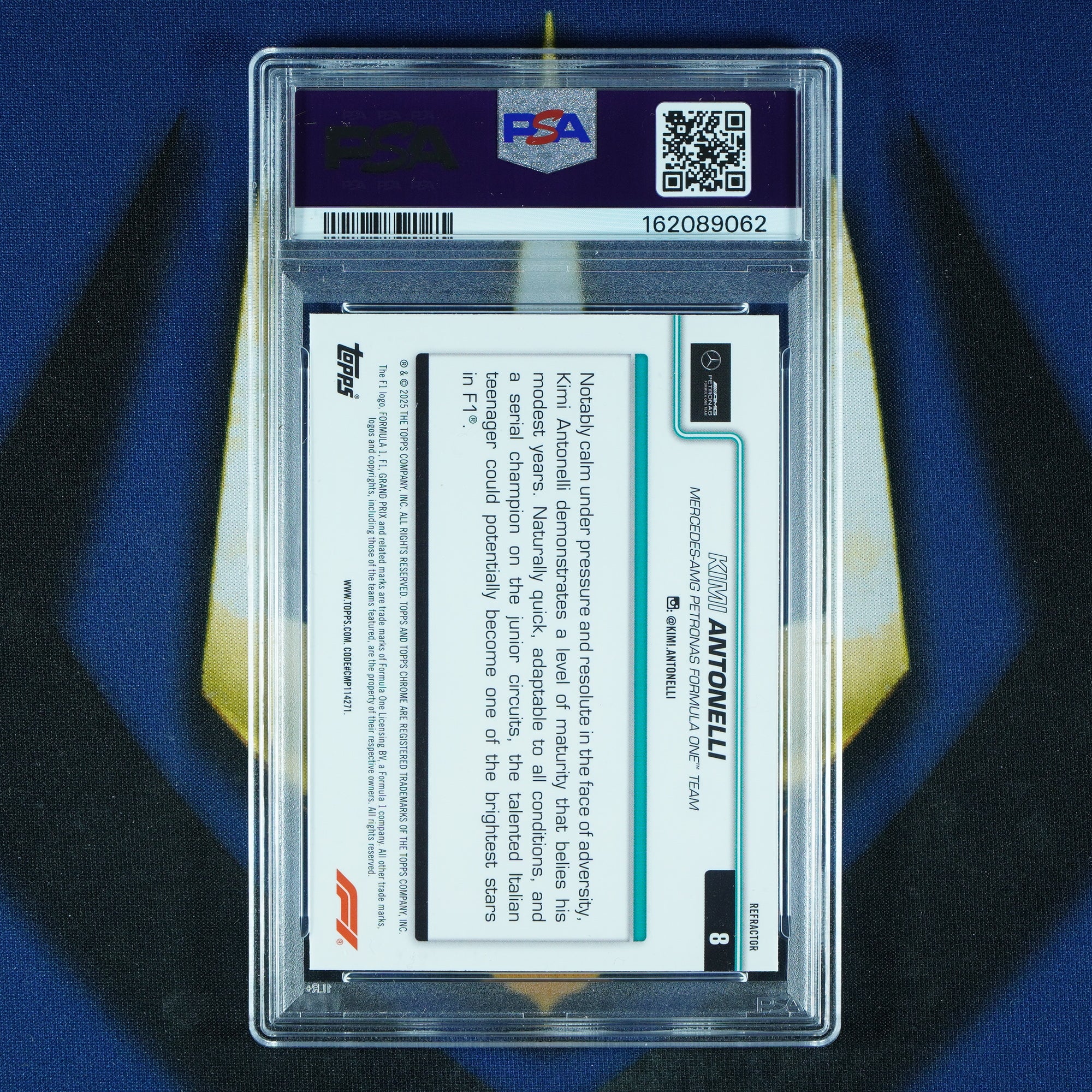 Kimi Antonelli 2025 Topps Chrome F1 Refractor #8 RC [PSA 9]