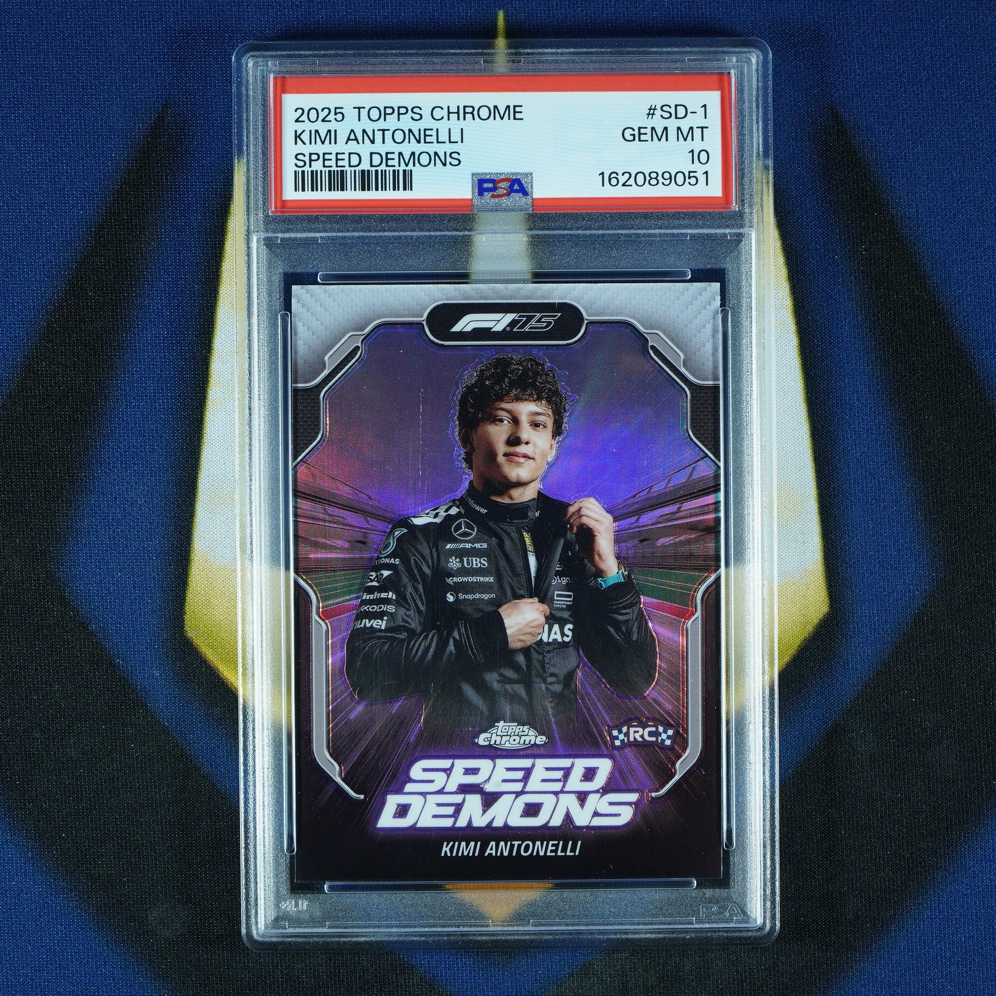 Kimi Antonelli 2025 Topps Chrome F1 Speed Demons RC [PSA 10]