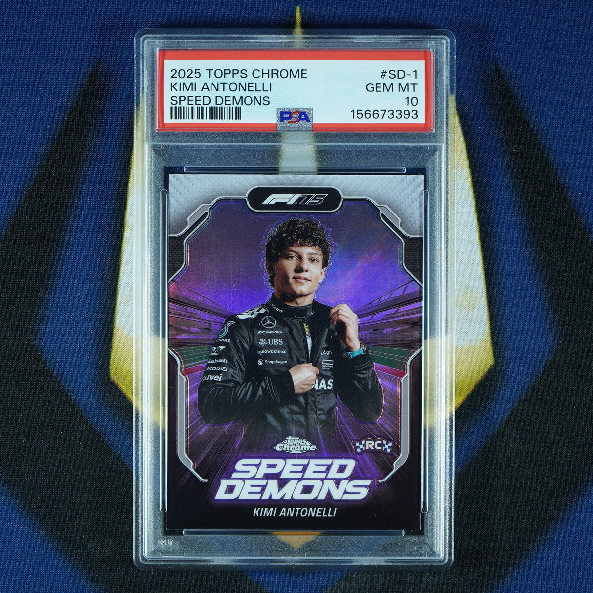 Kimi Antonelli 2025 Topps Chrome F1 Speed Demons RC [PSA 10]