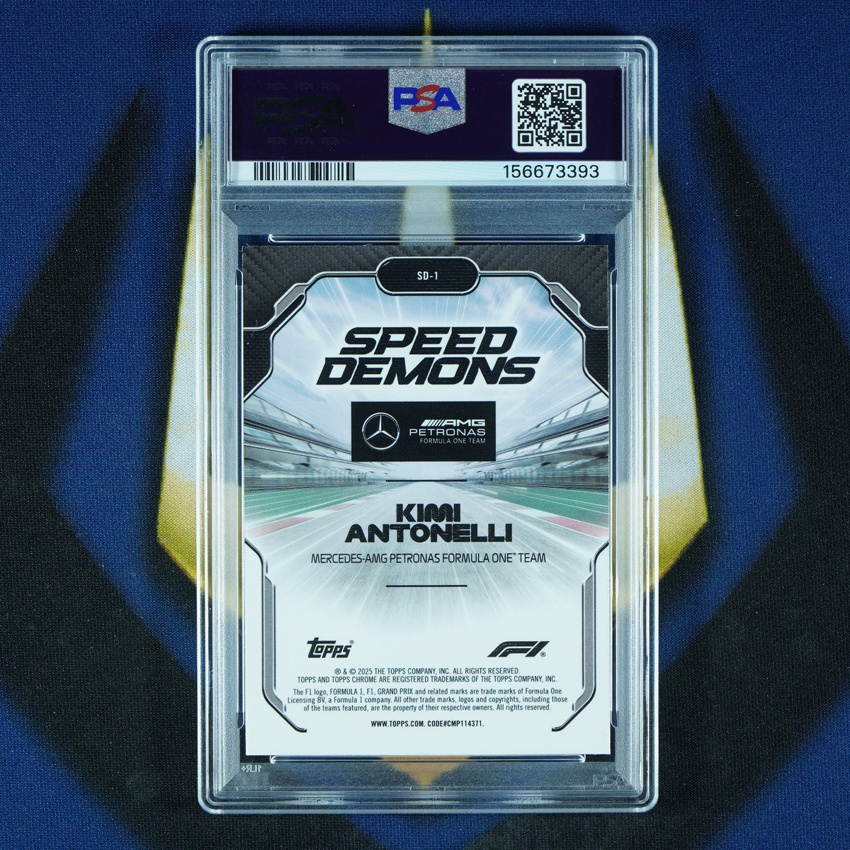 Kimi Antonelli 2025 Topps Chrome F1 Speed Demons RC [PSA 10]