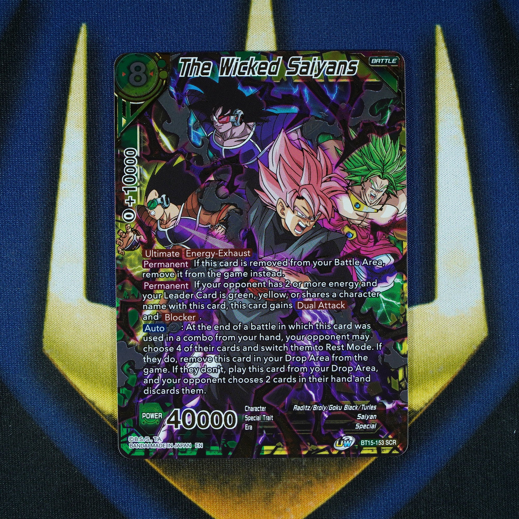 The Wicked Saiyans BT15-153 SCR Dragon Ball Super Card