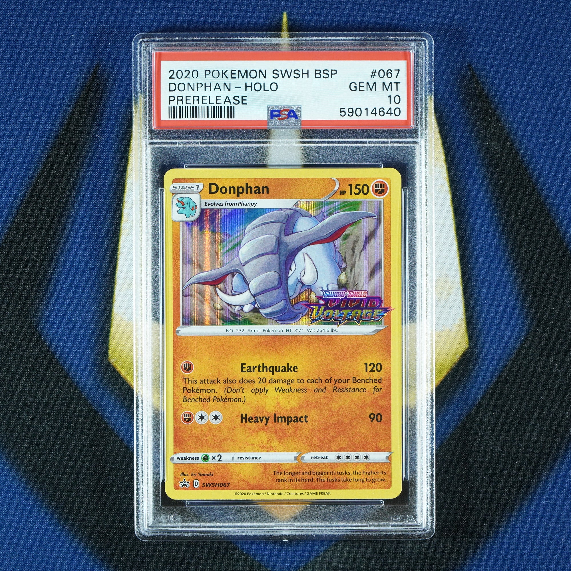 Donphan Vivid Voltage Prerelease 067 [PSA 10]
