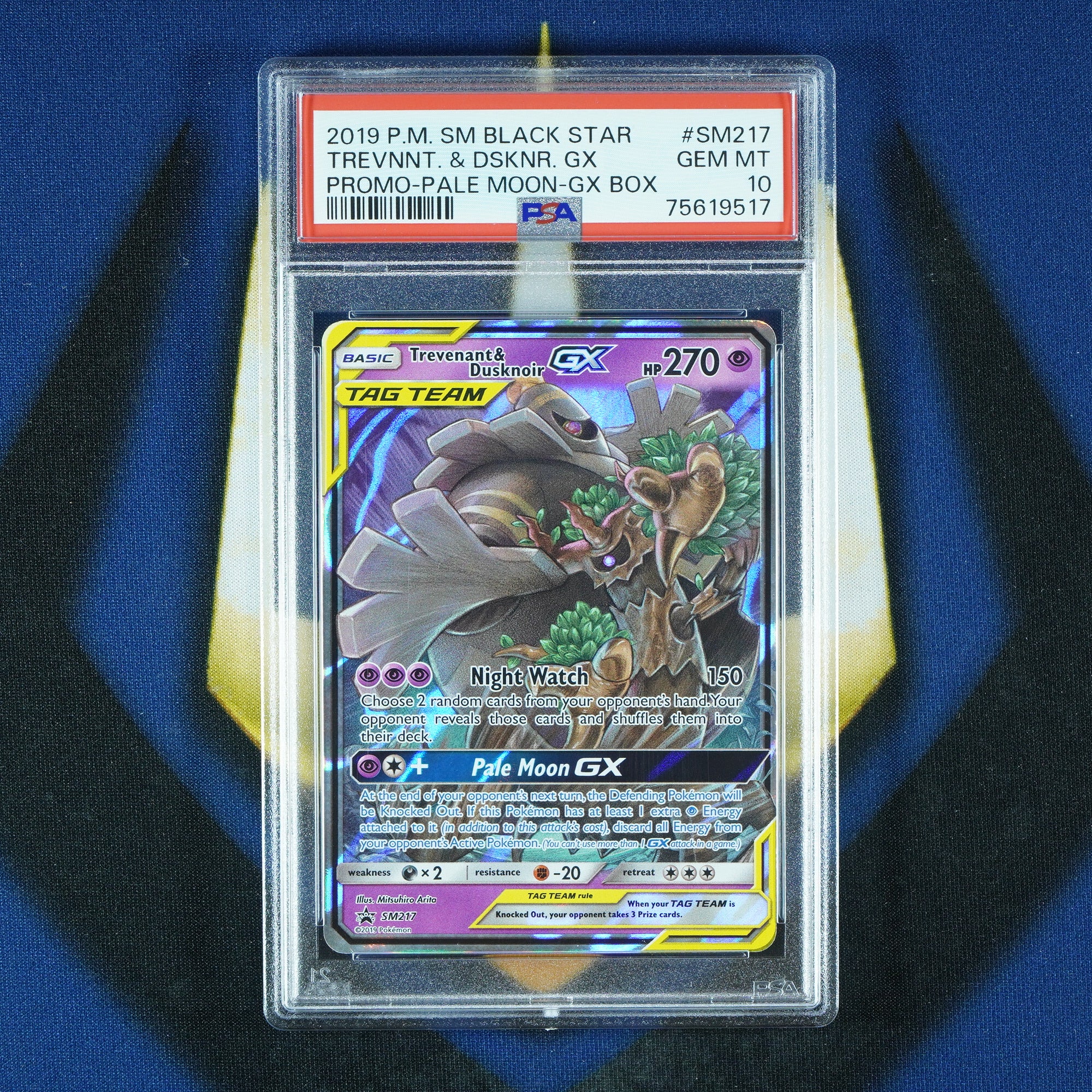Trevenant & Dusknoir GX Black Star Promo SM217 [PSA 10]