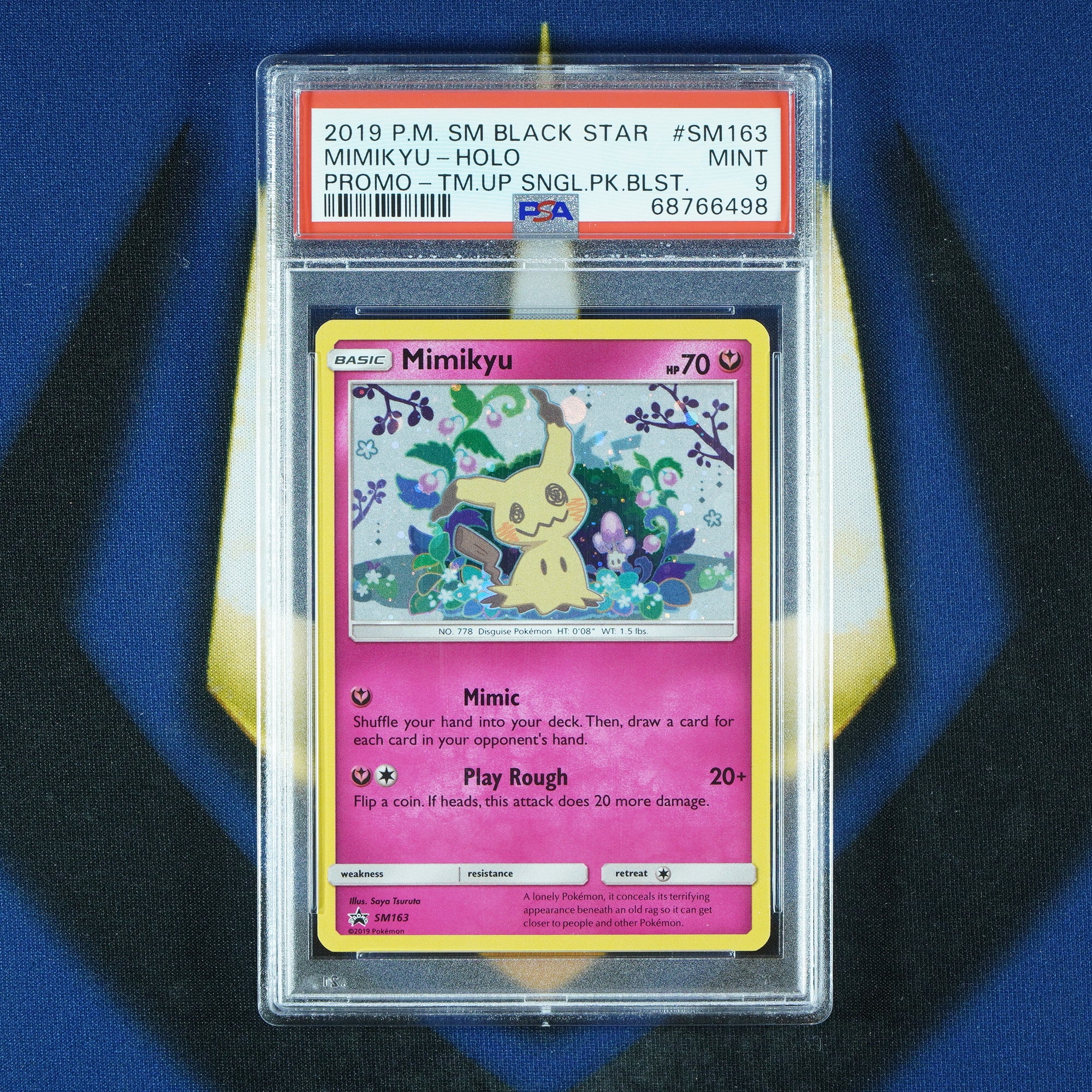 Mimikyu Black Star Promo Team Up SM163 [PSA 9]