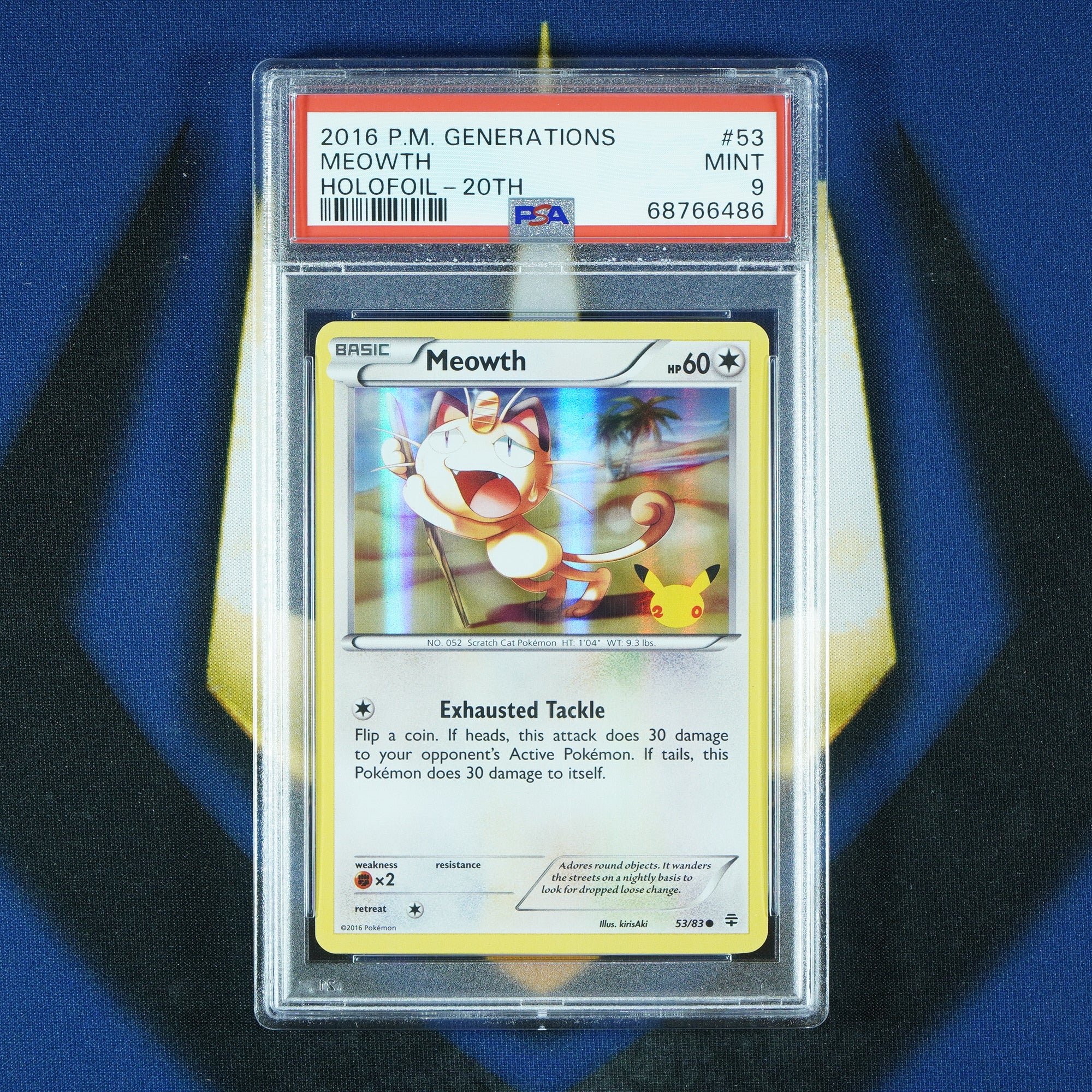 Meowth Generations 20th Holo 53/83 [PSA 9]