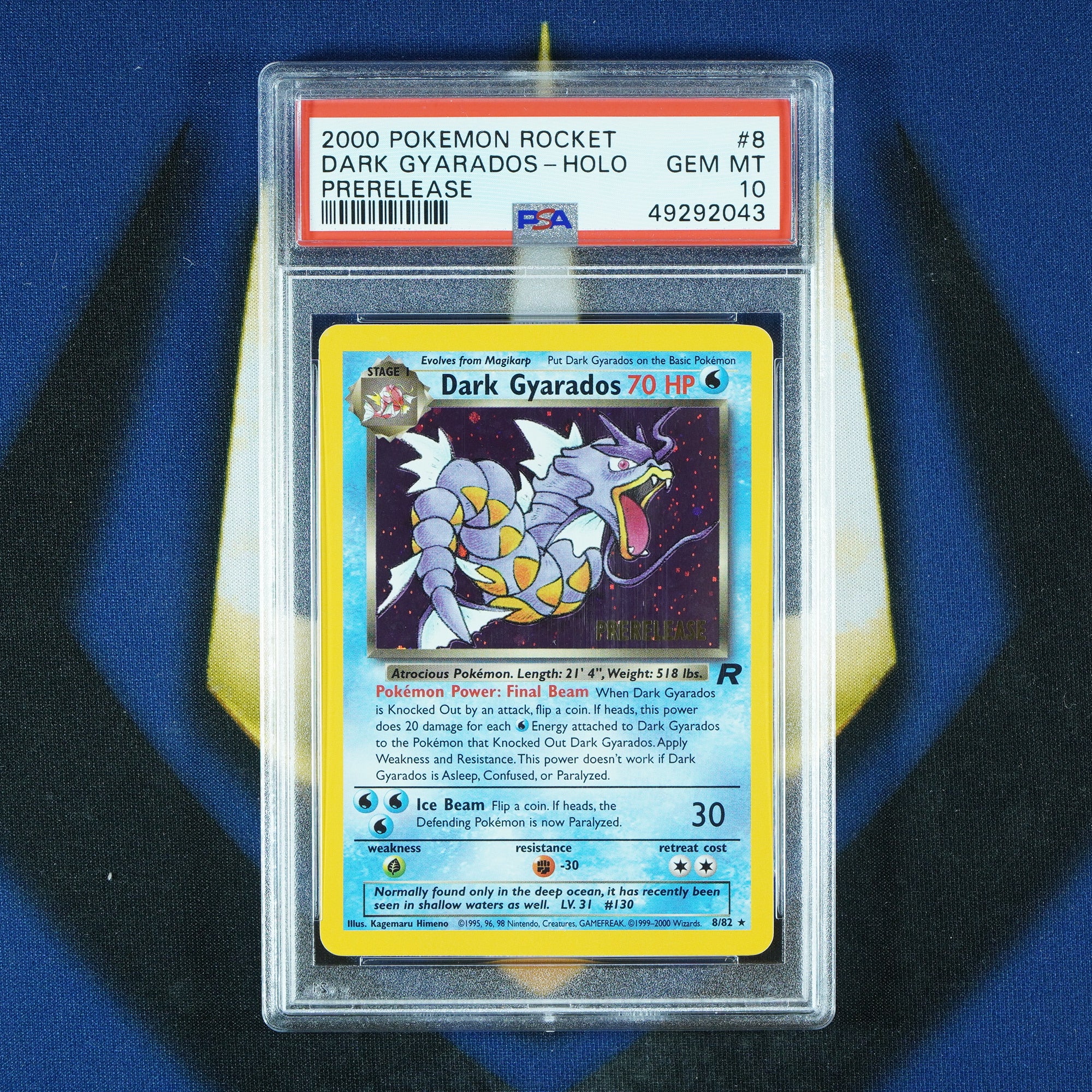 Dark Gyarados Team Rocket Prerelease Holo 8/82 [PSA 10]