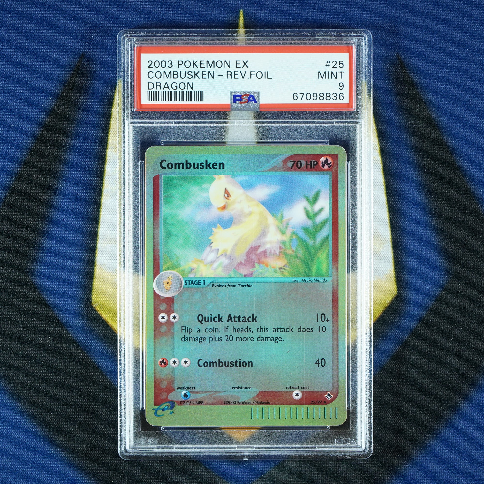 Combusken EX Dragon Reverse Foil #25 [PSA 9]