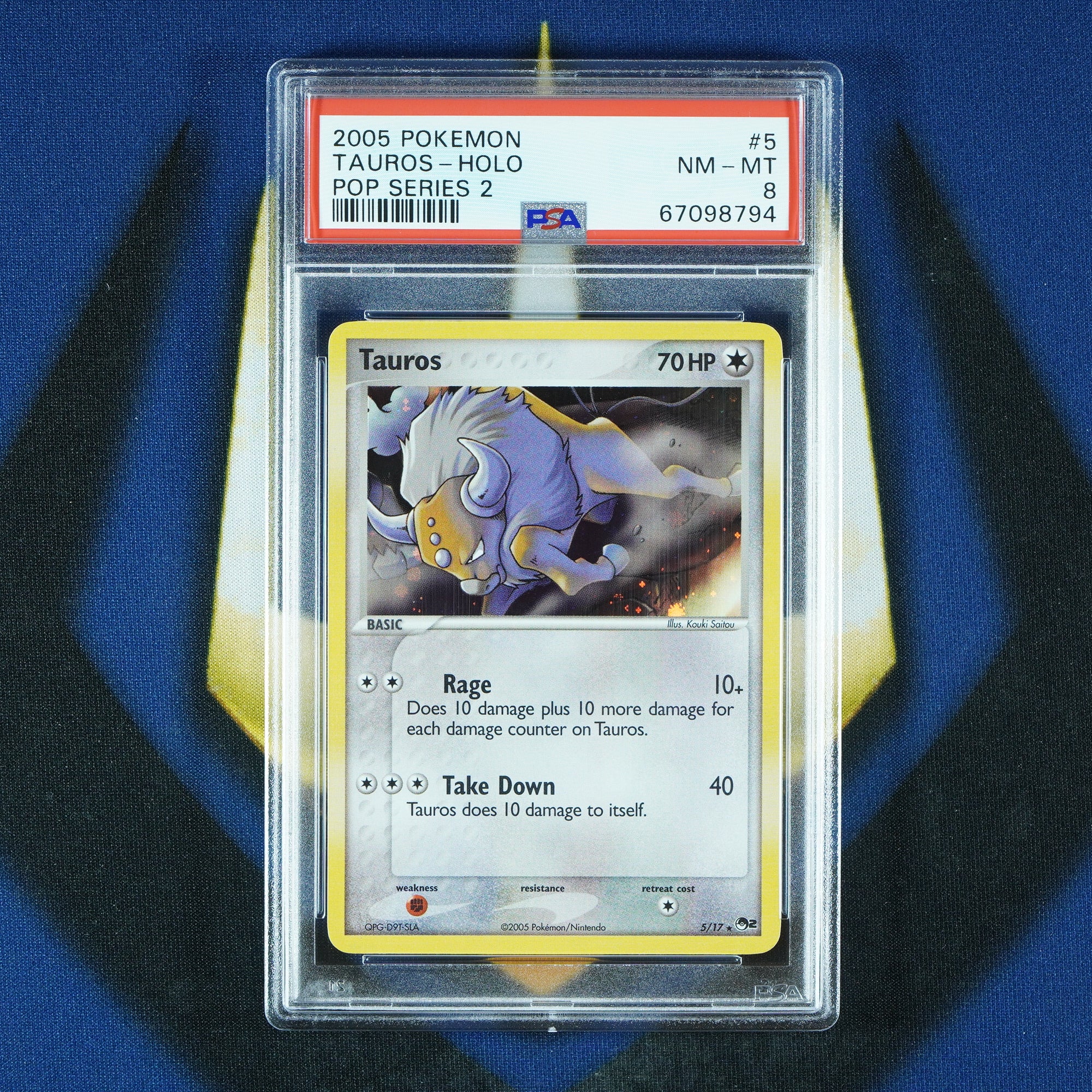 Tauros POP Series 2 Holo #5 [PSA 8]