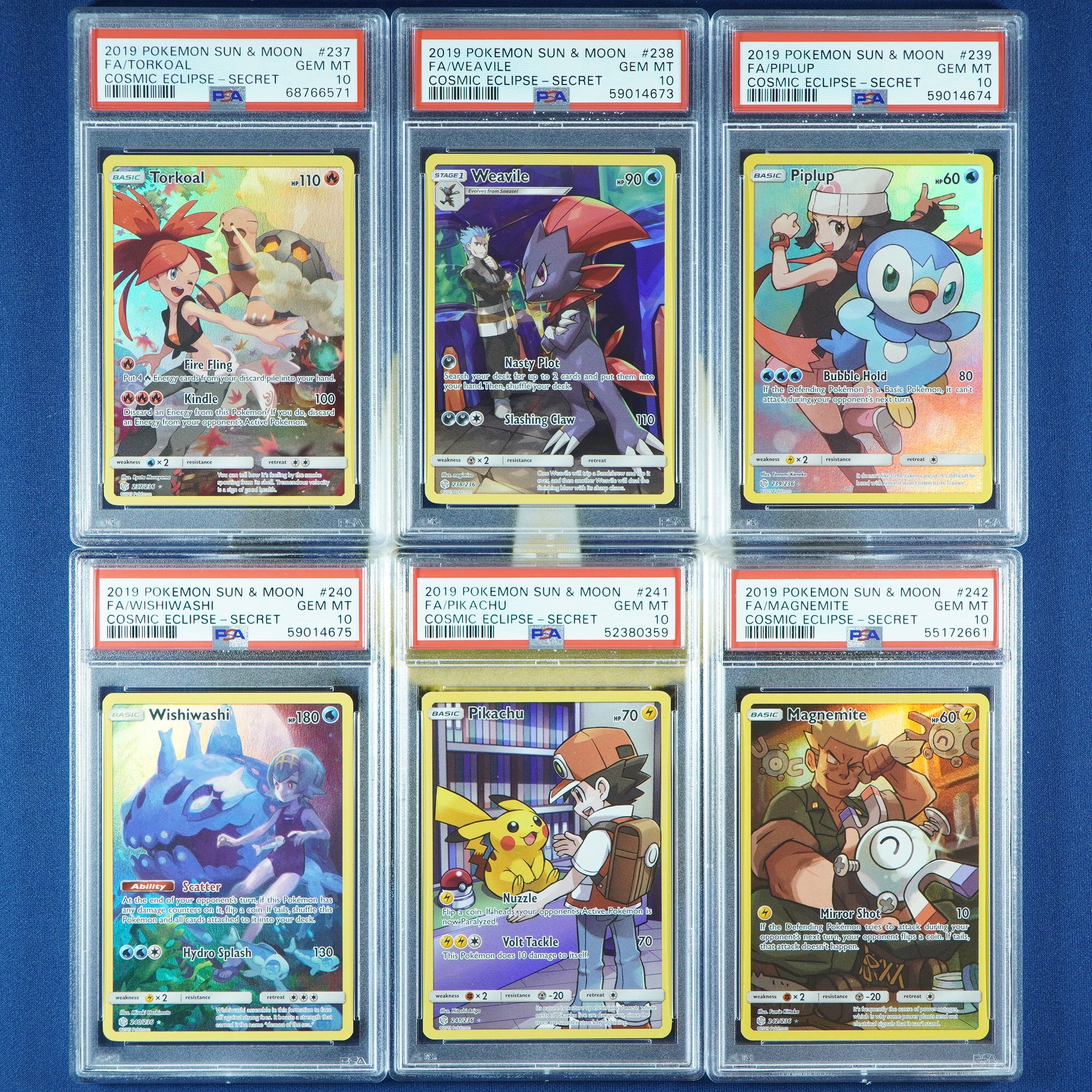 PSA 10 Complete Set (12-Cards) Cosmic Eclipse Secret Rare Full Art 237-248