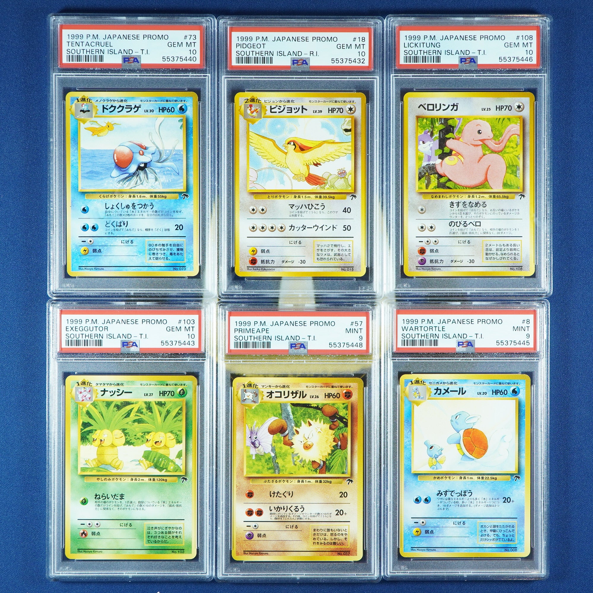 PSA 10 & 9 Japanese Southern Island Complete Set (18-Cards) Mew Togepi