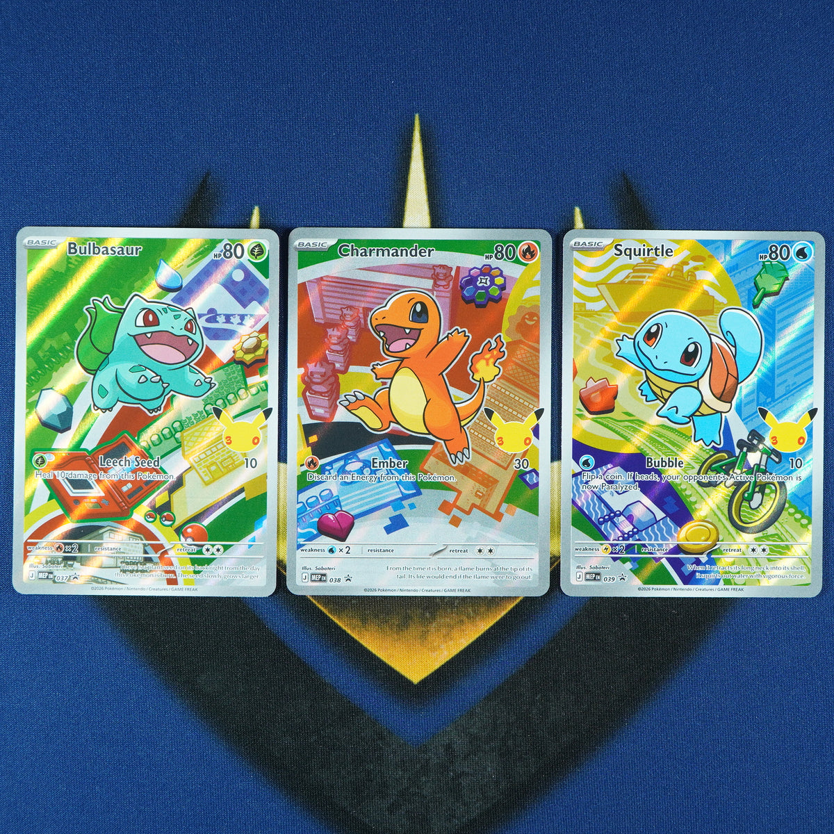 Bulbasaur Charmander Squirtle [Kanto] First Partner Series 1 Illustration Set