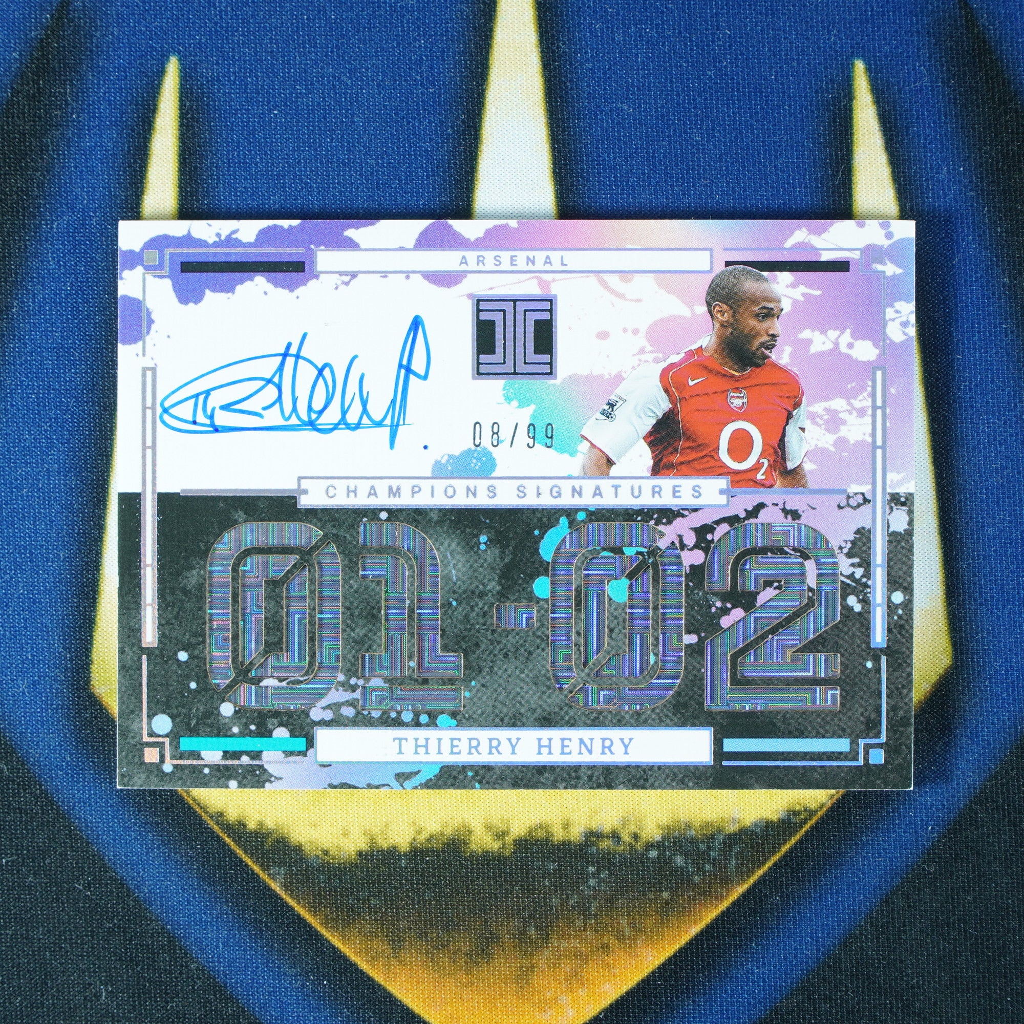 Thierry Henry 2024-25 PANINI IMPECCABLE Champions Signatures On-Card Auto 08/99