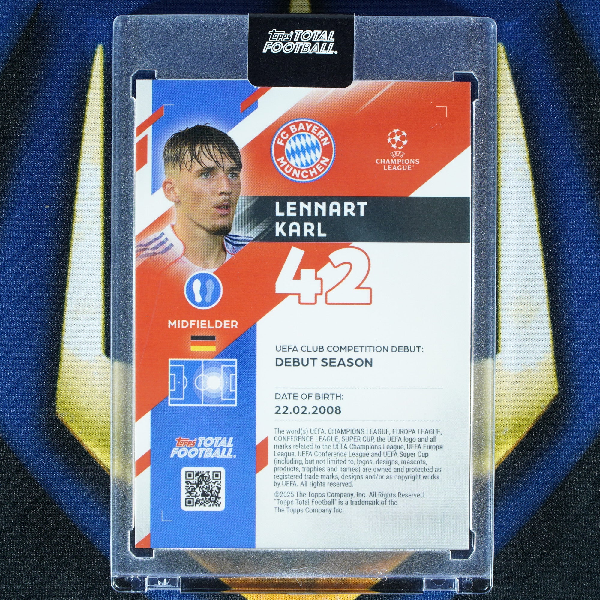 Lennart Karl 2025-26 Topps Total Football Pro Pass Red /5 RC