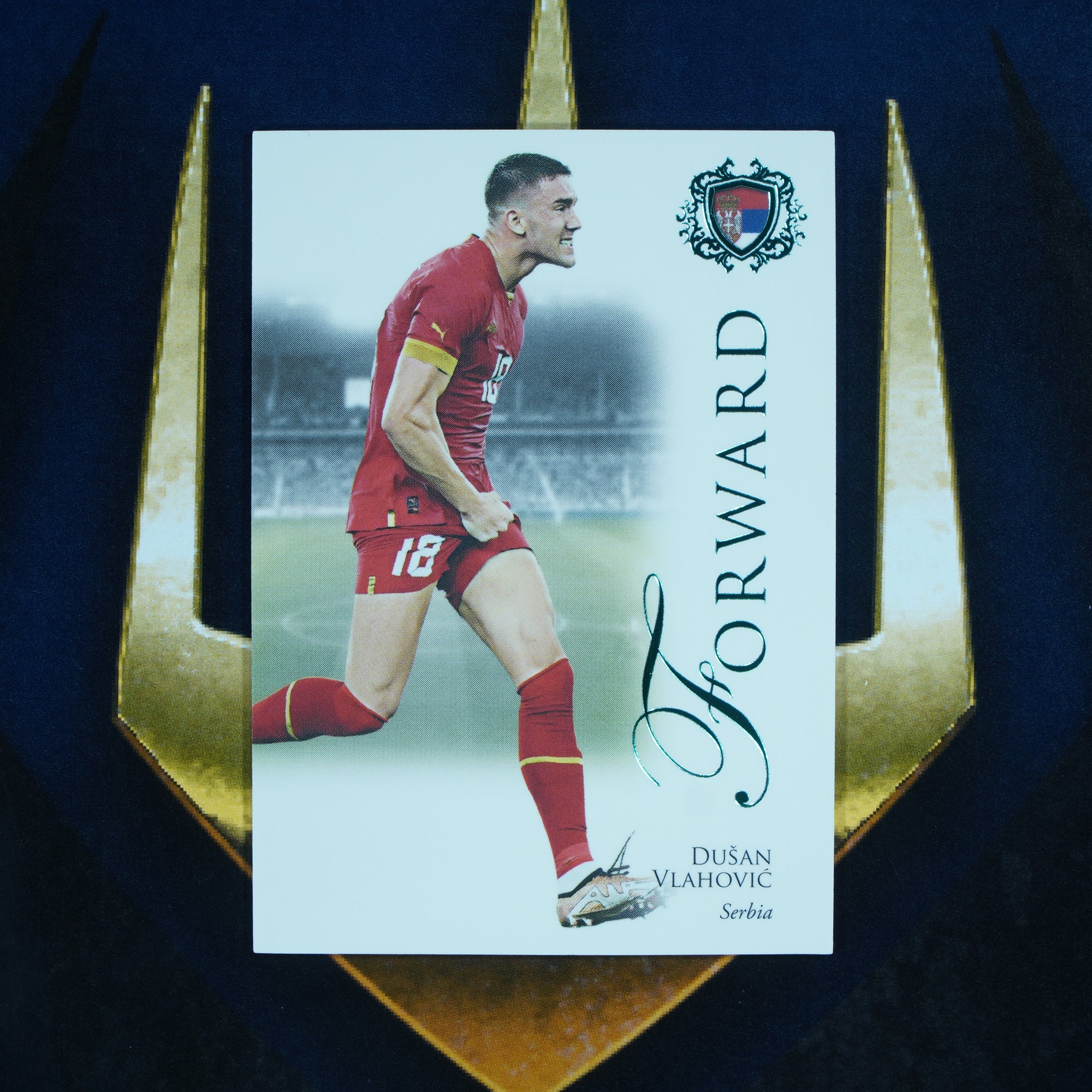 Dusan Vlahovic 2023-24 Futera Unique Turquoise /40 #90 Serbia