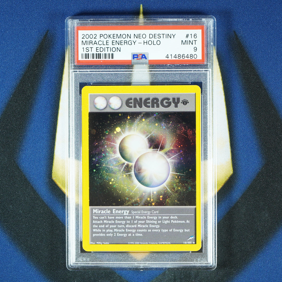 Miracle Energy Holo Pokemon Neo Destiny 1st Edition #16 [PSA 9]