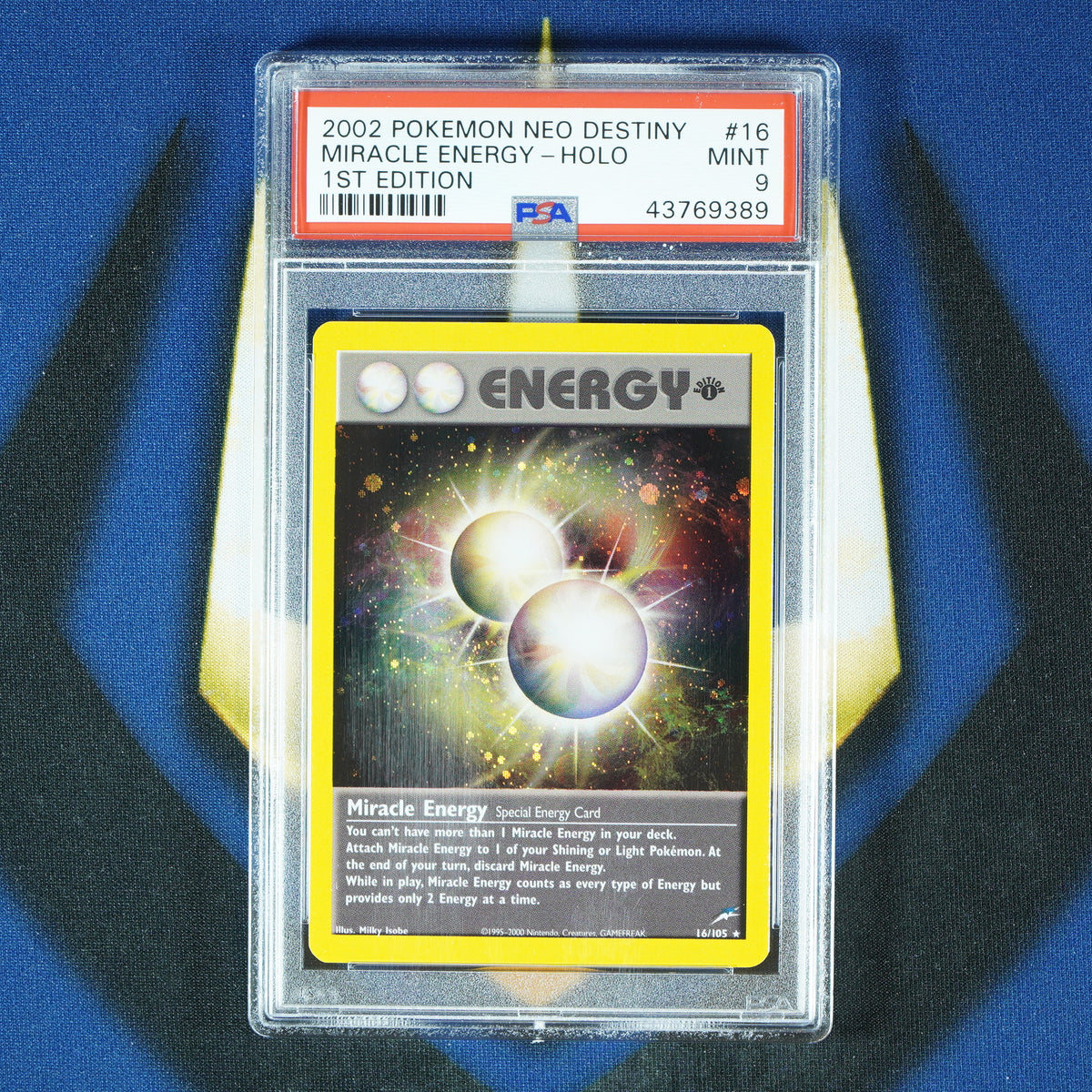 Miracle Energy Holo Pokemon Neo Destiny 1st Edition #16 [PSA 9]