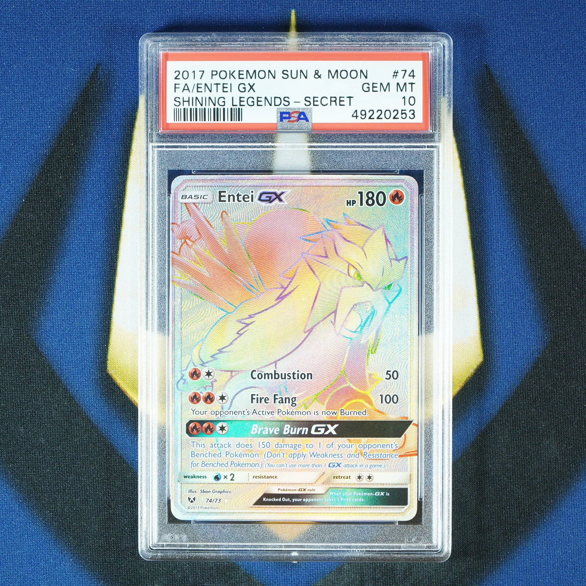 Entei GX SHINING LEGENDS  Hyper Rare 74/73 [PSA 10]