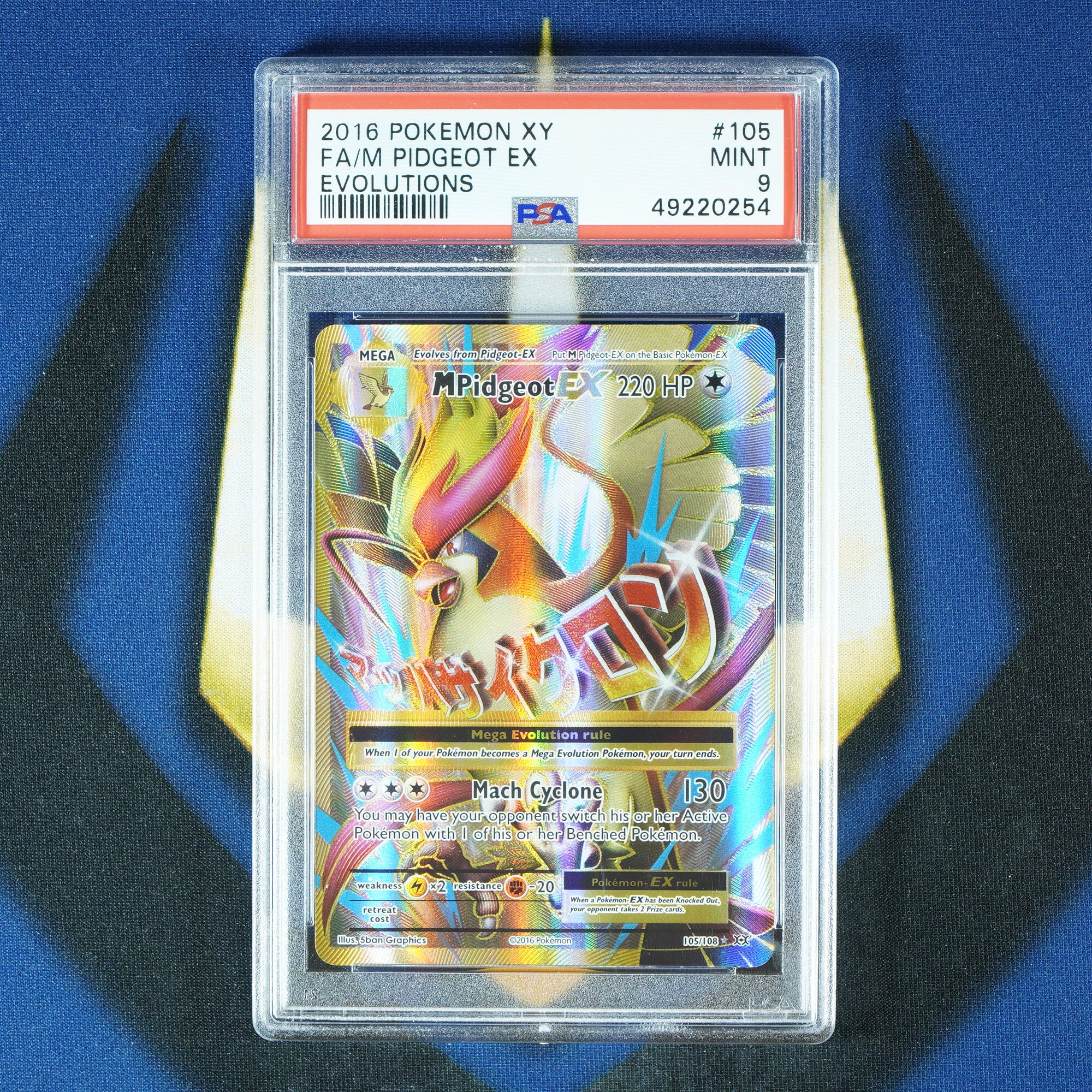 M Pidgeot EX EVOLUTIONS Hyper Rare 105/108 [PSA 9]