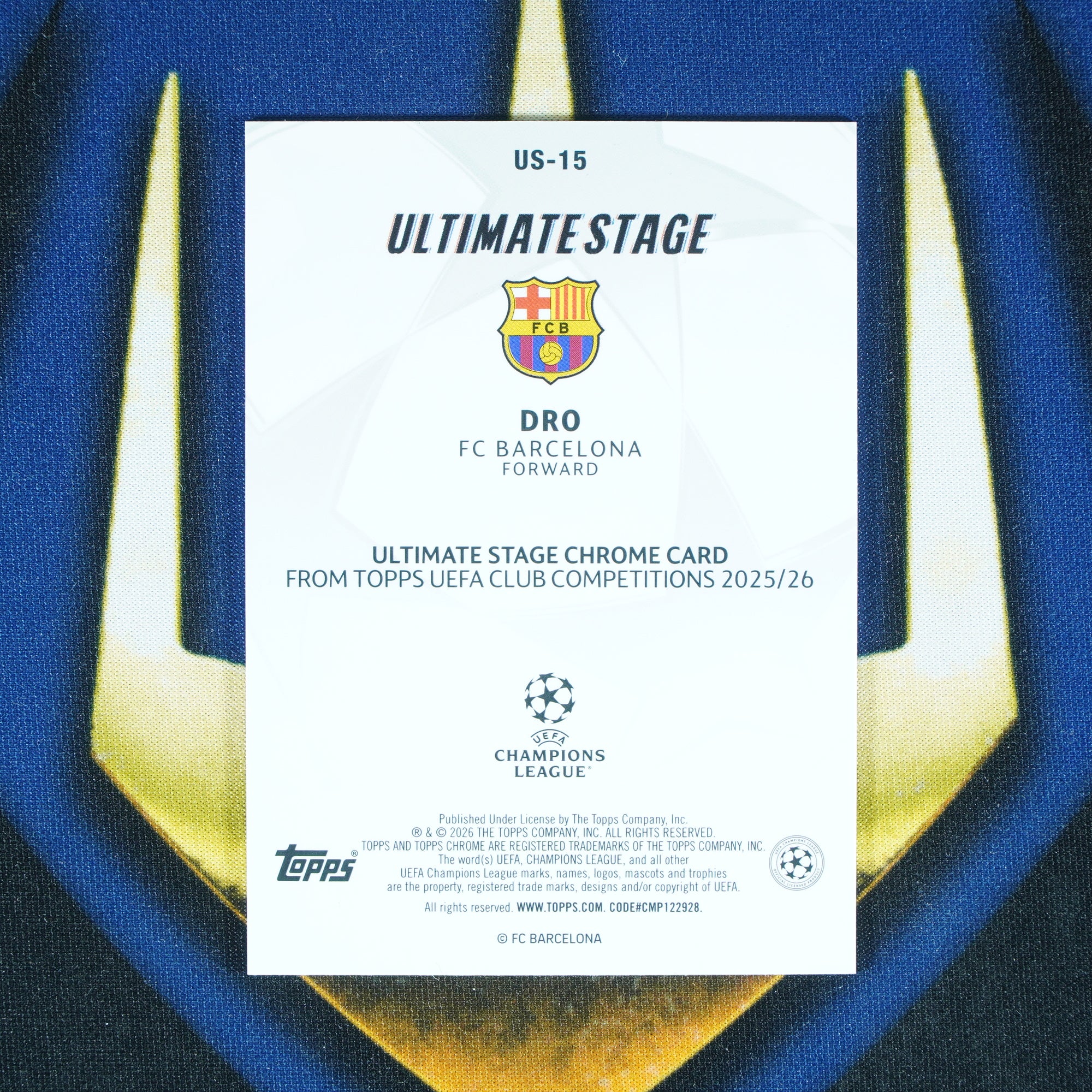 Dro 2025-26 Topps Club Competitions RC Ultimate Stage Chrome Purple /75
