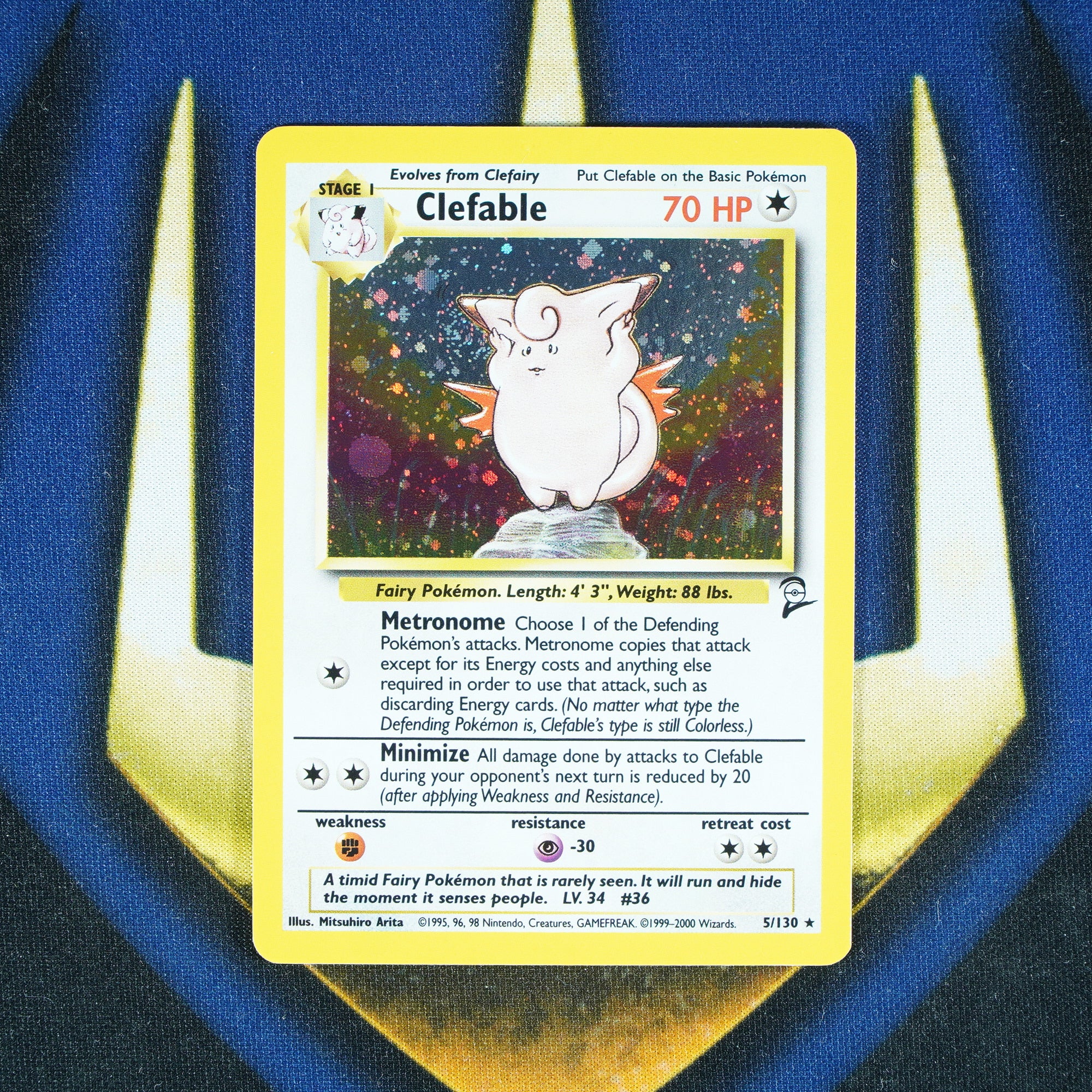 Clefable BASE SET 2 Holo Rare Pack Fresh 5/130 [MINT]