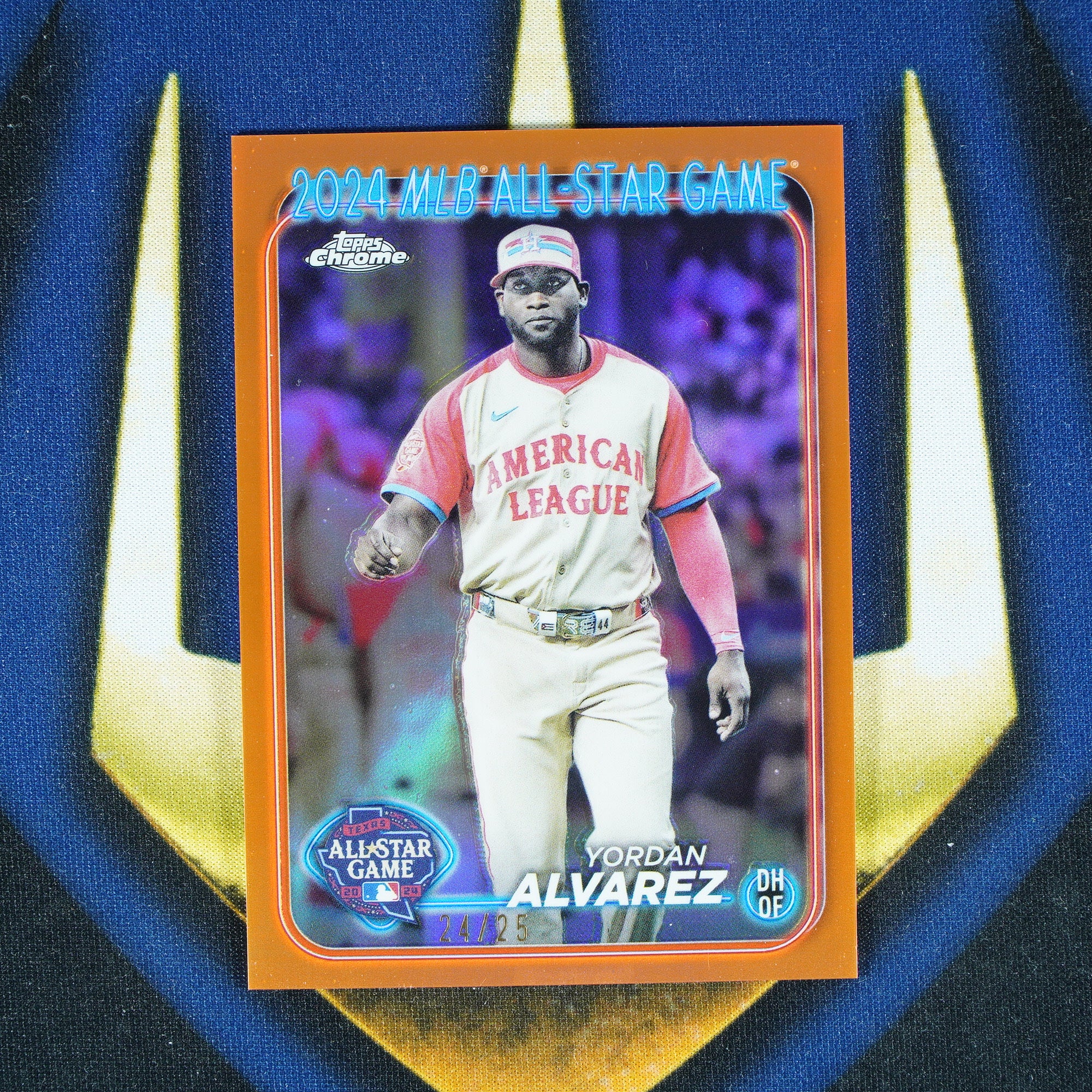 Yordan Alvarez 2024 Topps Chrome All-Star Game Orange /25