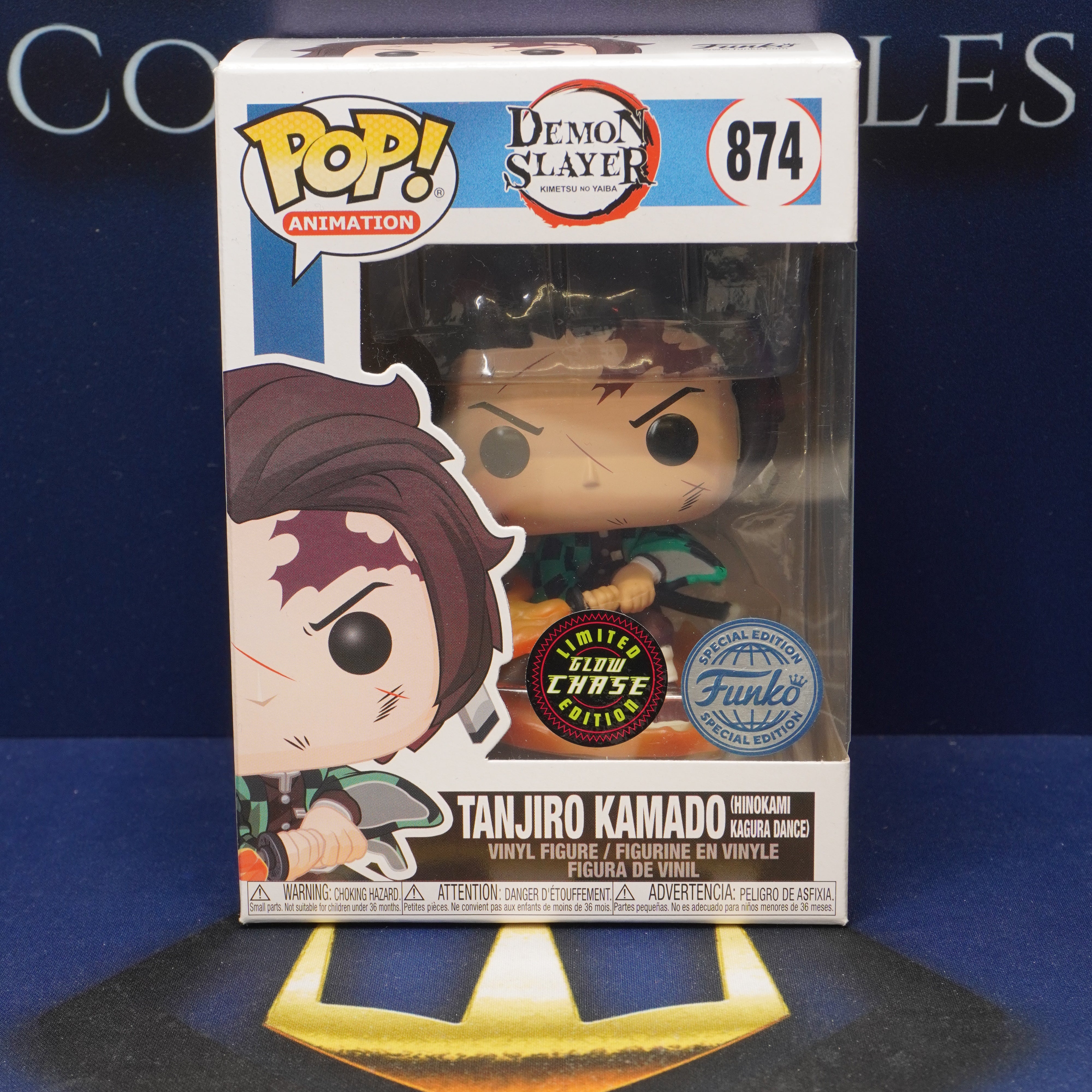 FUNKO POP Vinyl Demon Slayer TANJIRO KAMADO #874 GLOW CHASE Limited Edition