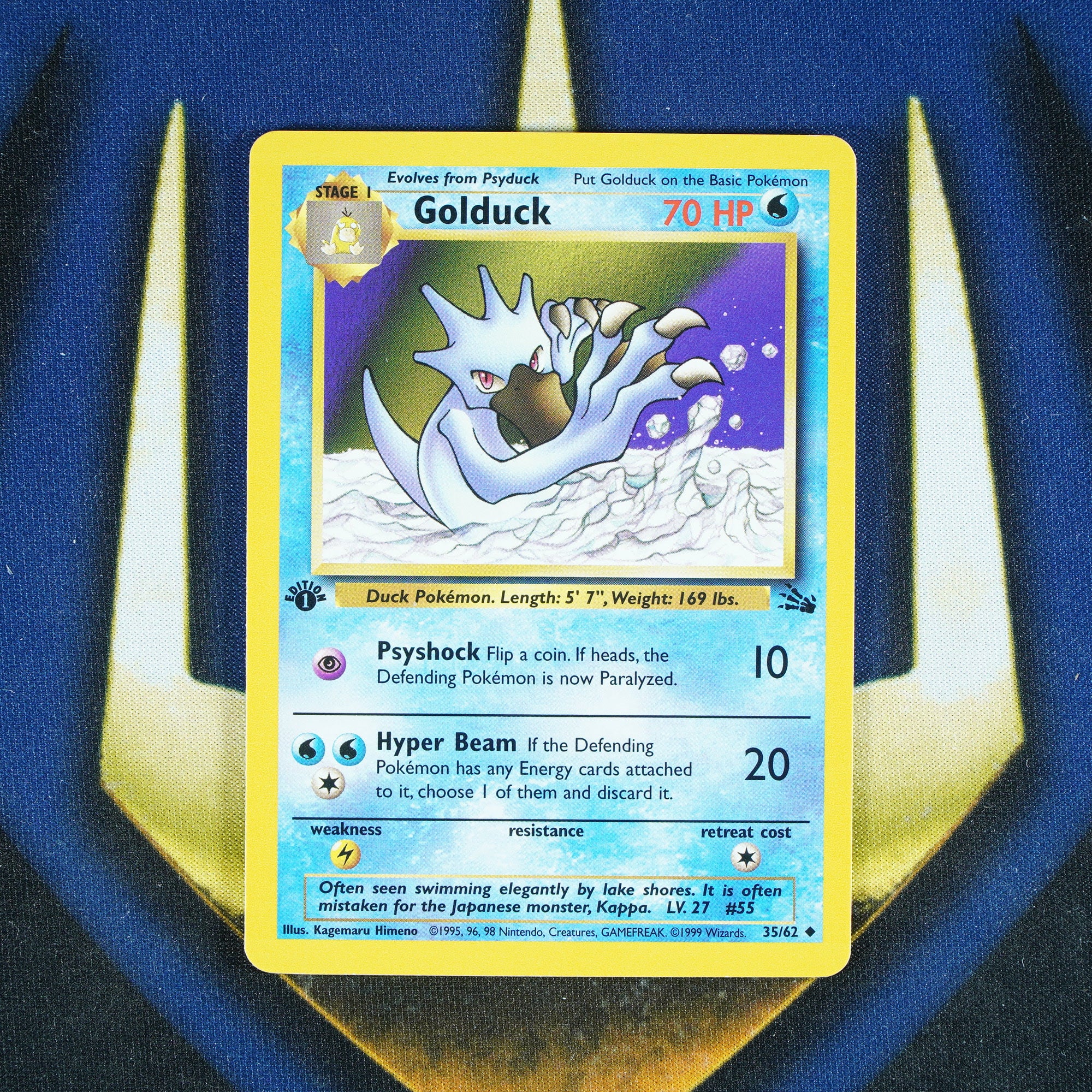 Golduck Fossil 1st Edition Uncommon 35/62