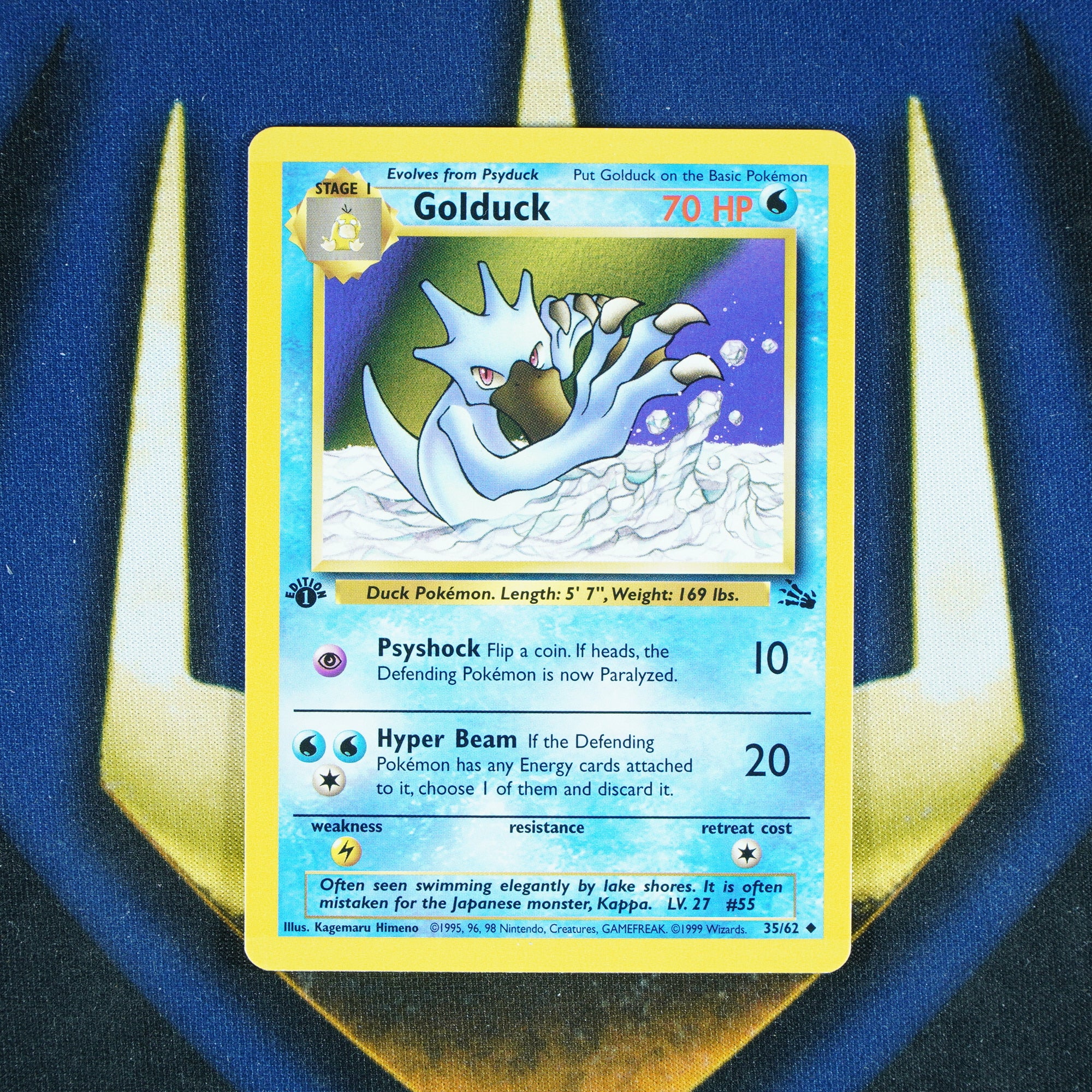 Golduck Fossil 1st Edition Uncommon 35/62