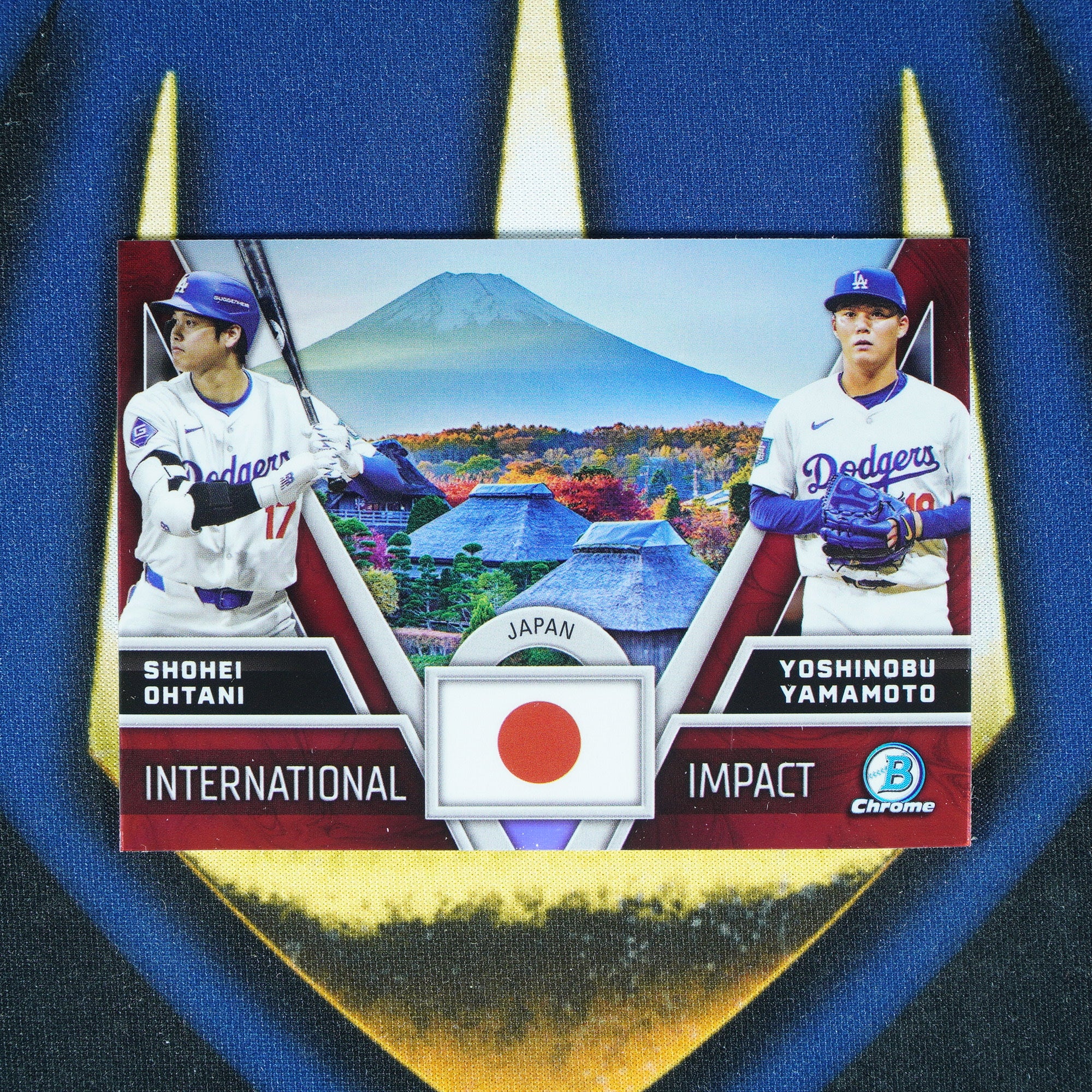 Shohei Ohtani & Yoshinobu Yamamoto 2024 Topps Bowman Chrome International Impact
