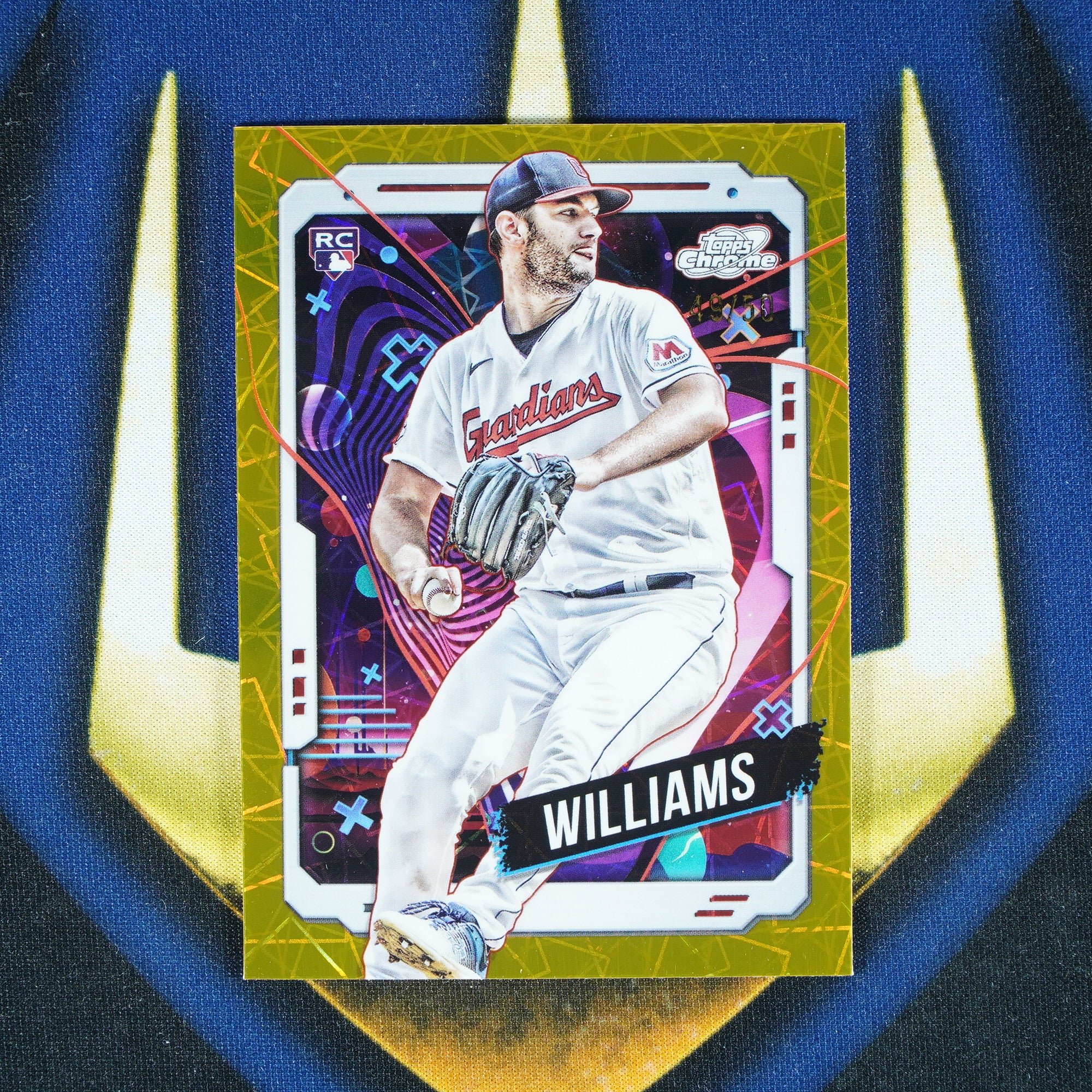 Gavin Williams 2024 Topps Chrome Cosmic Gold Intertellar /50 RC