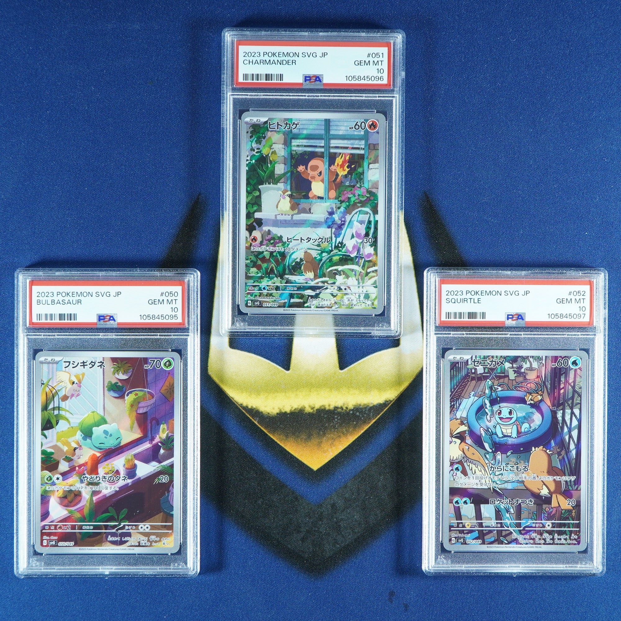 Charmander Bulbasaur Squirtle Japanese Art Rare 050 051 052 [PSA 10 Sequential]