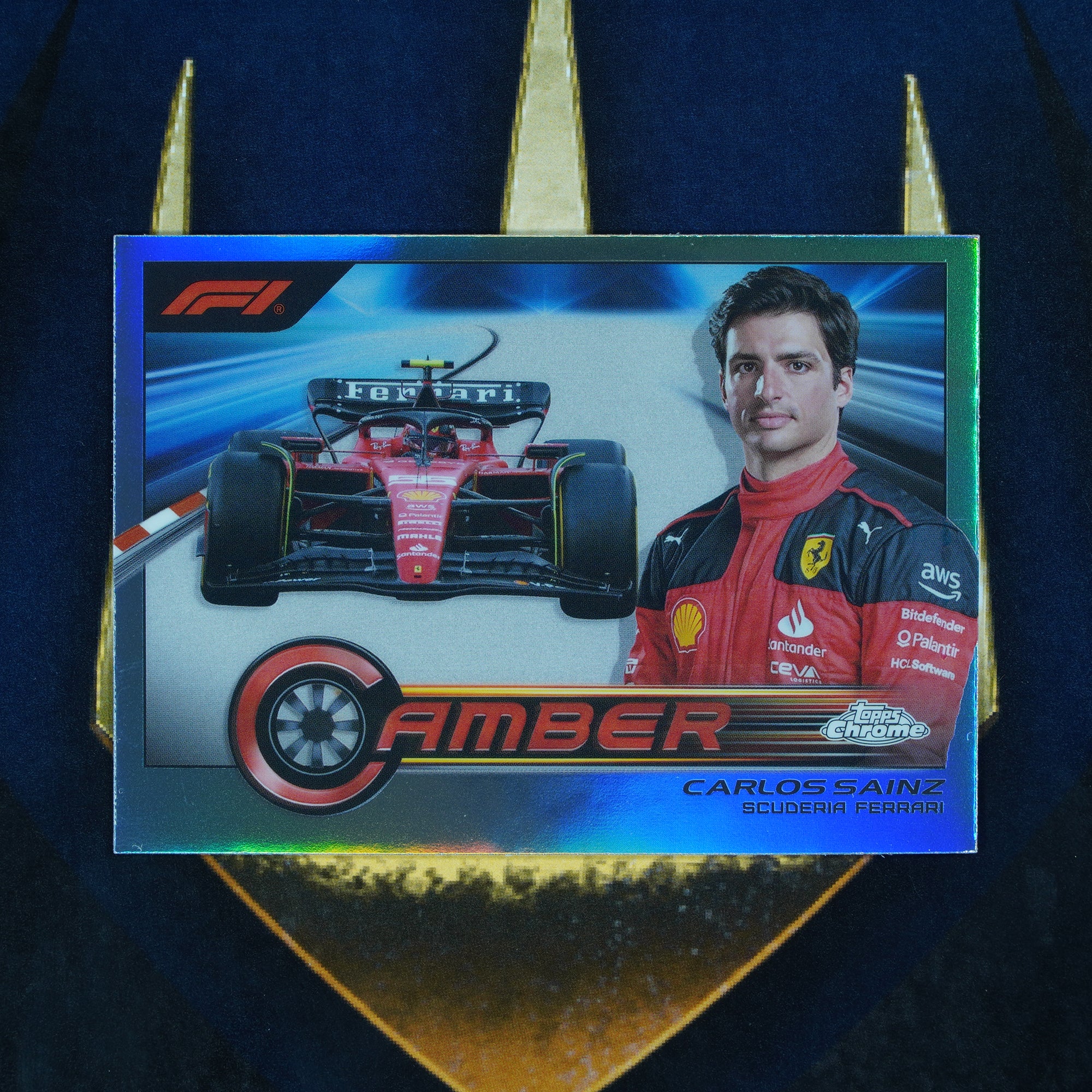 Carlos Sainz 2023 Topps Chrome Camber CAM-CSI Ferrari