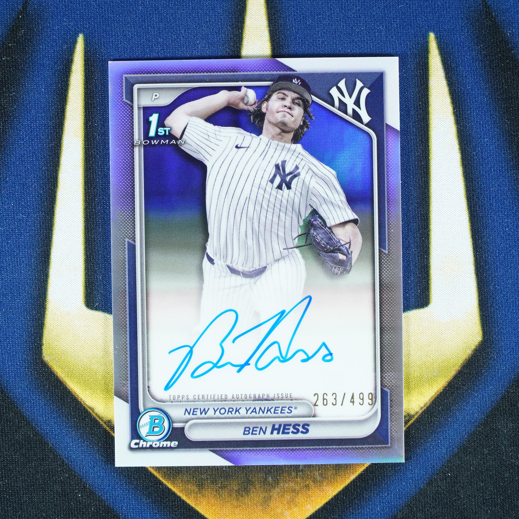 Ben Hess 2024 Topps Bowman Draft Chrome 1st Auto Refractor /499