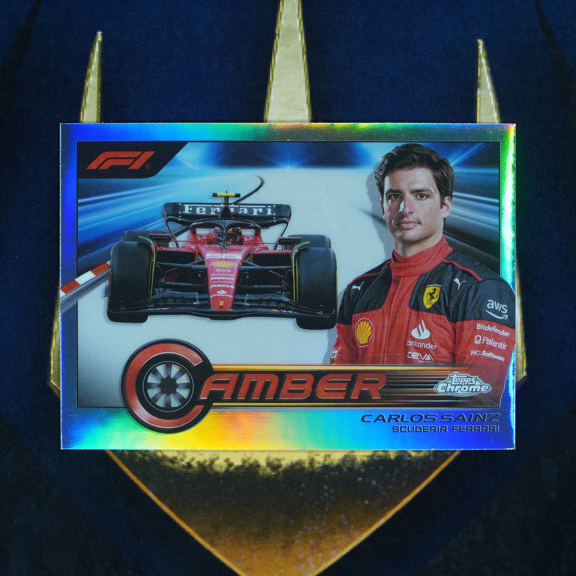 Carlos Sainz 2023 Topps Chrome Camber CAM-CSI Ferrari