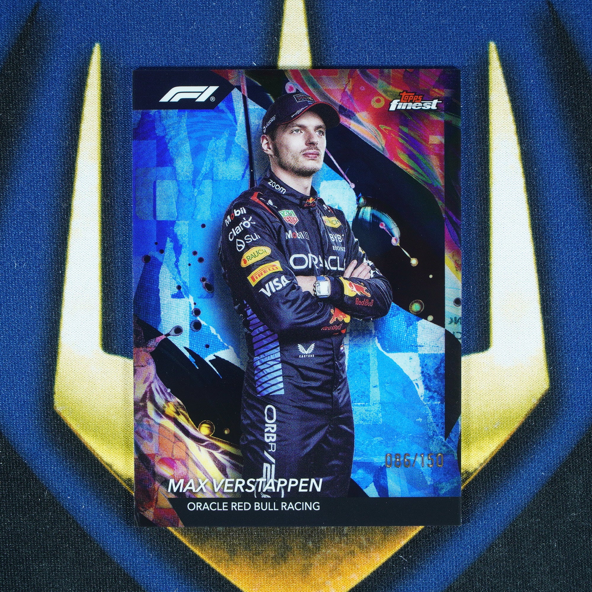 Max Verstappen 2024 Topps Finest Uncommon Blue /150