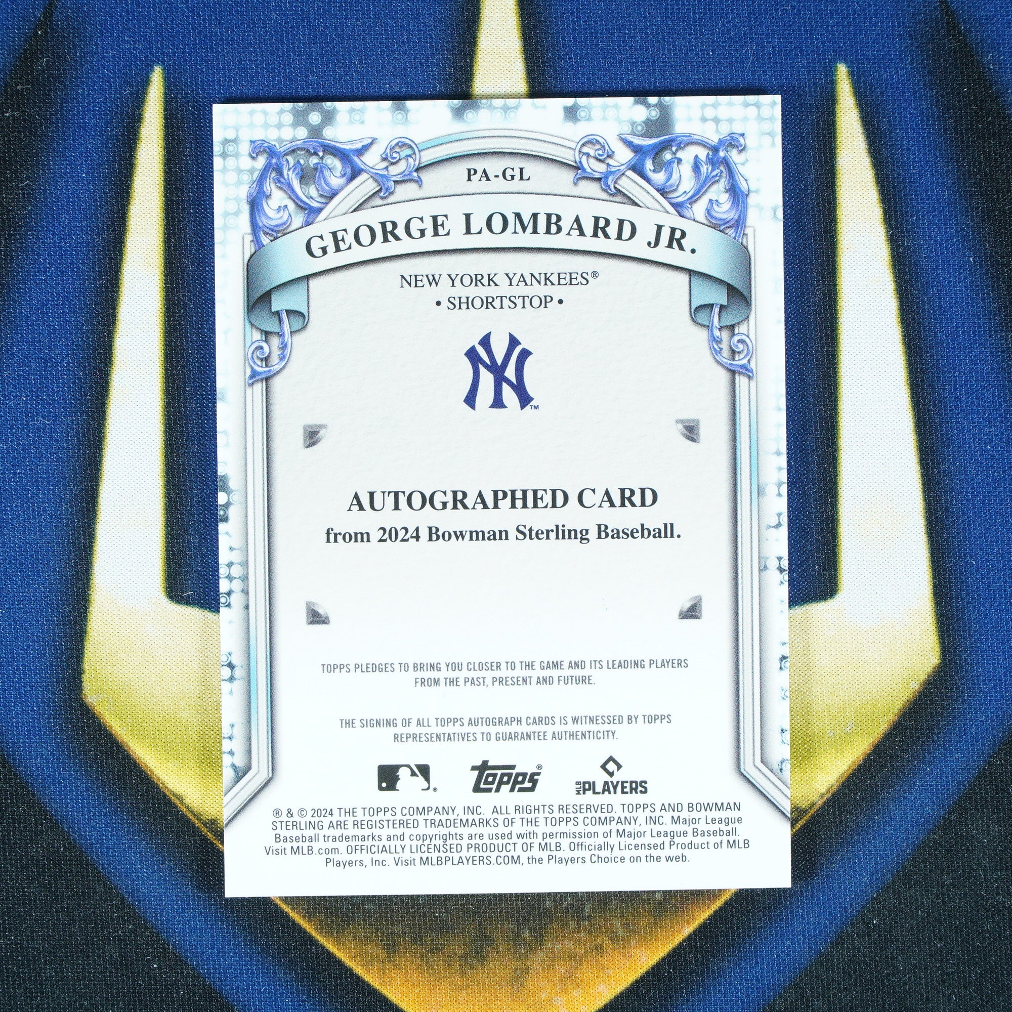 George Lombard Jr. 2024 Topps Bowman Sterling Auto