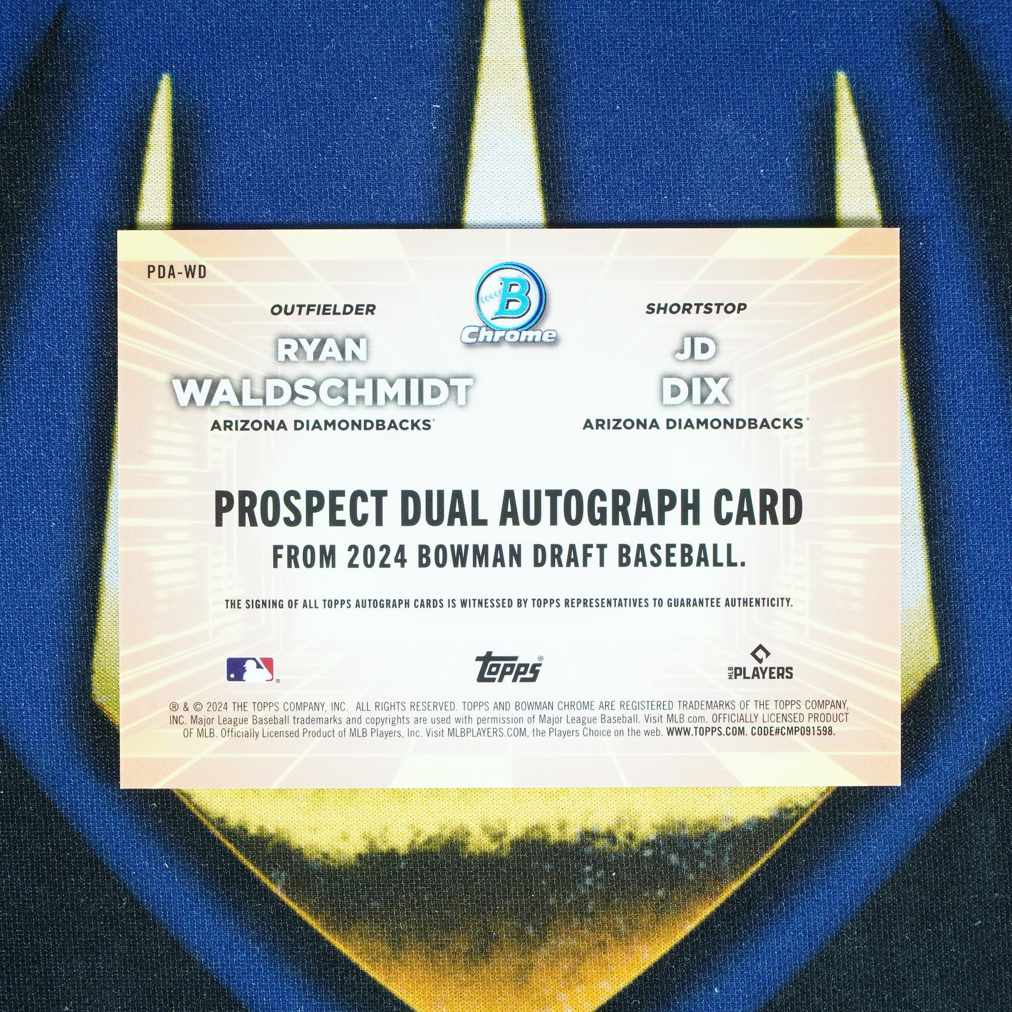Ryan Waldschmidt & JD Dix 2024 Topps Bowman Draft Prospect Dual Auto /99