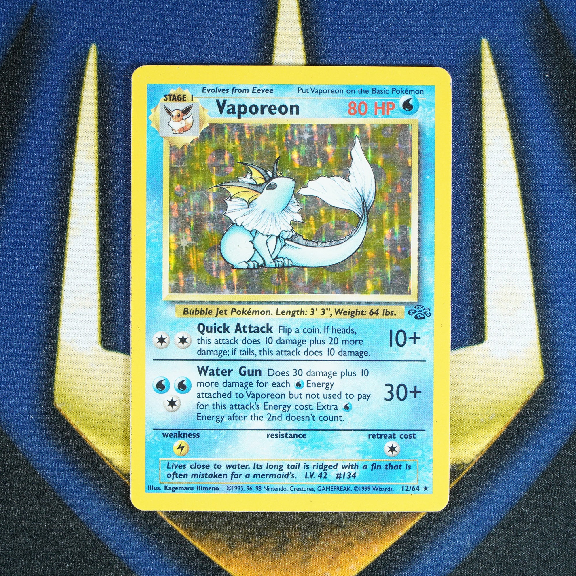 Vaporeon JUNGLE Holo Rare 12/64 [MP]