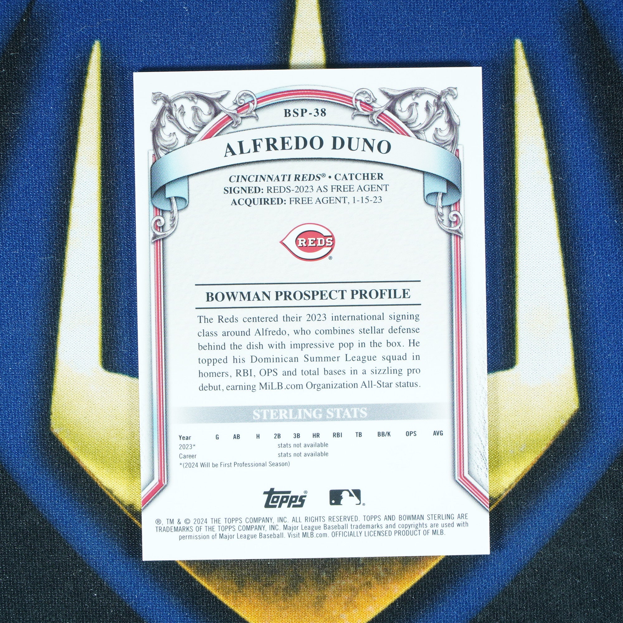 Alfredo Duno 2024 Topps Bowman Sterling Copper /15