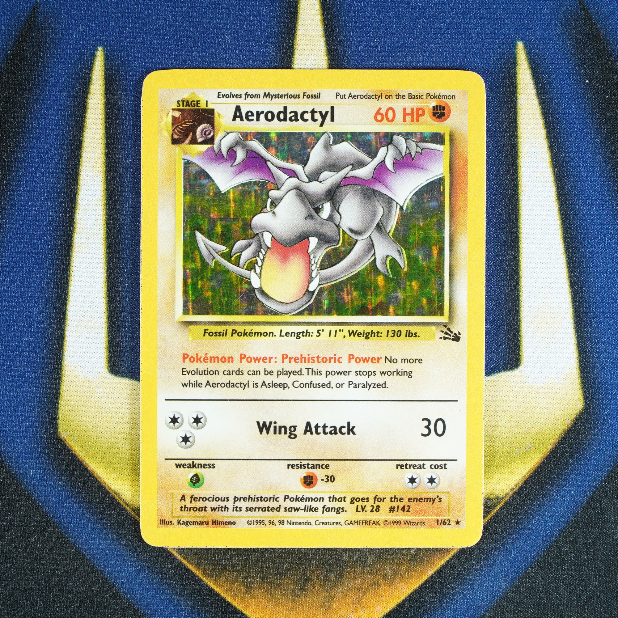 Aerodactyl FOSSIL Holo Rare 1/62 [HP]