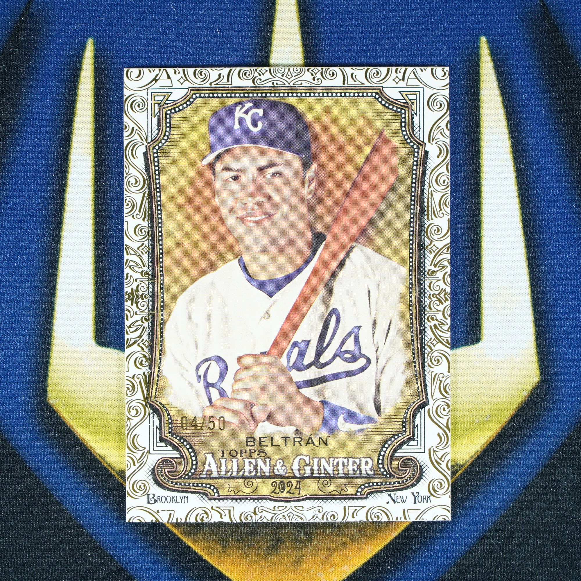 Carlos Beltran 2024 Topps Allen & Ginter Gold Foil Filigree /50