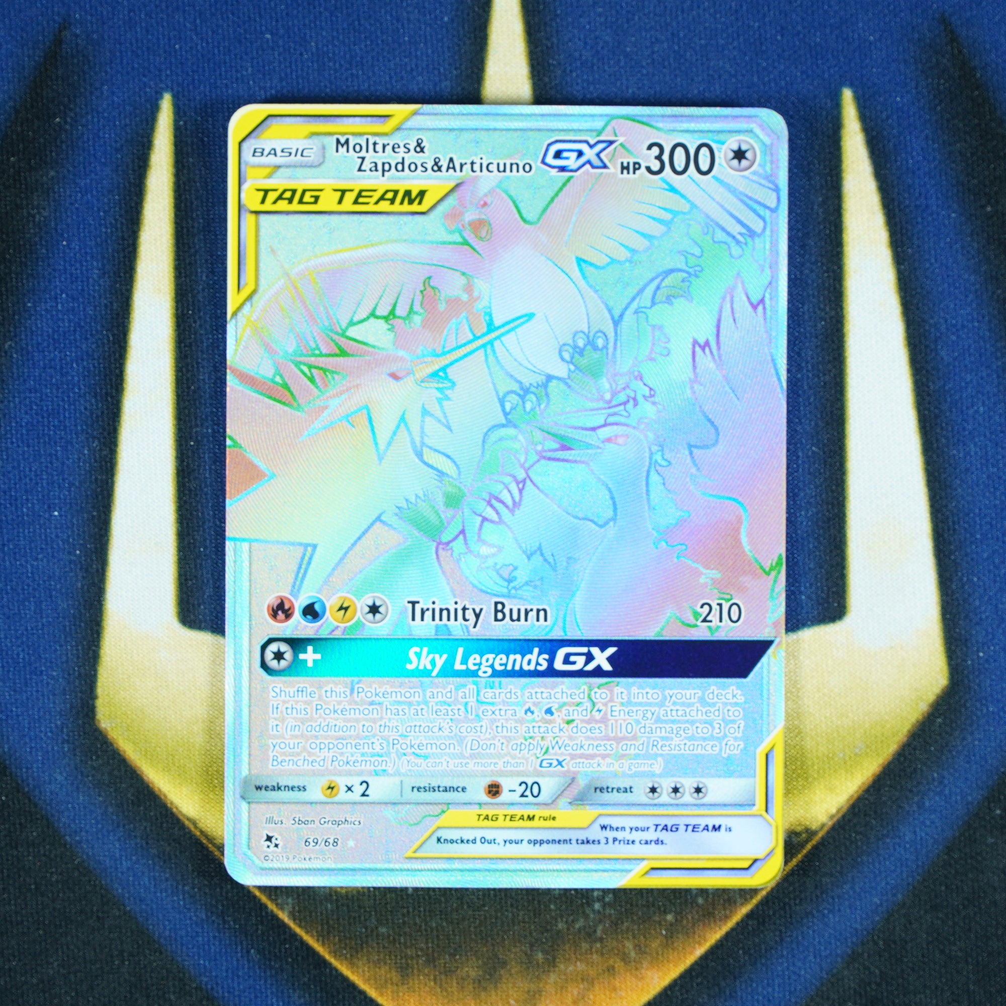 Moltres, Zapdos & Articuno Hidden Fates Secret Rare 69/68