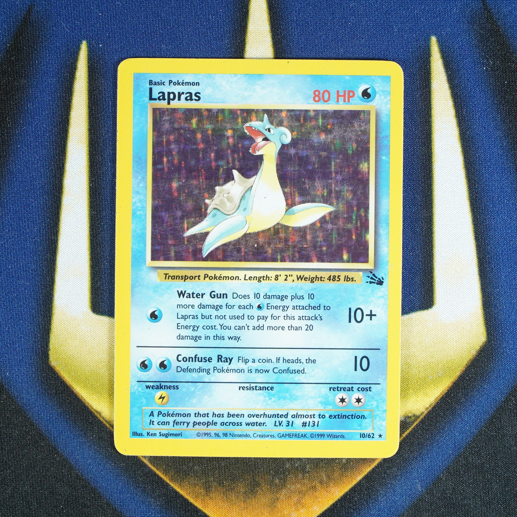 Lapras FOSSIL Holo Rare 10/62 [MP]