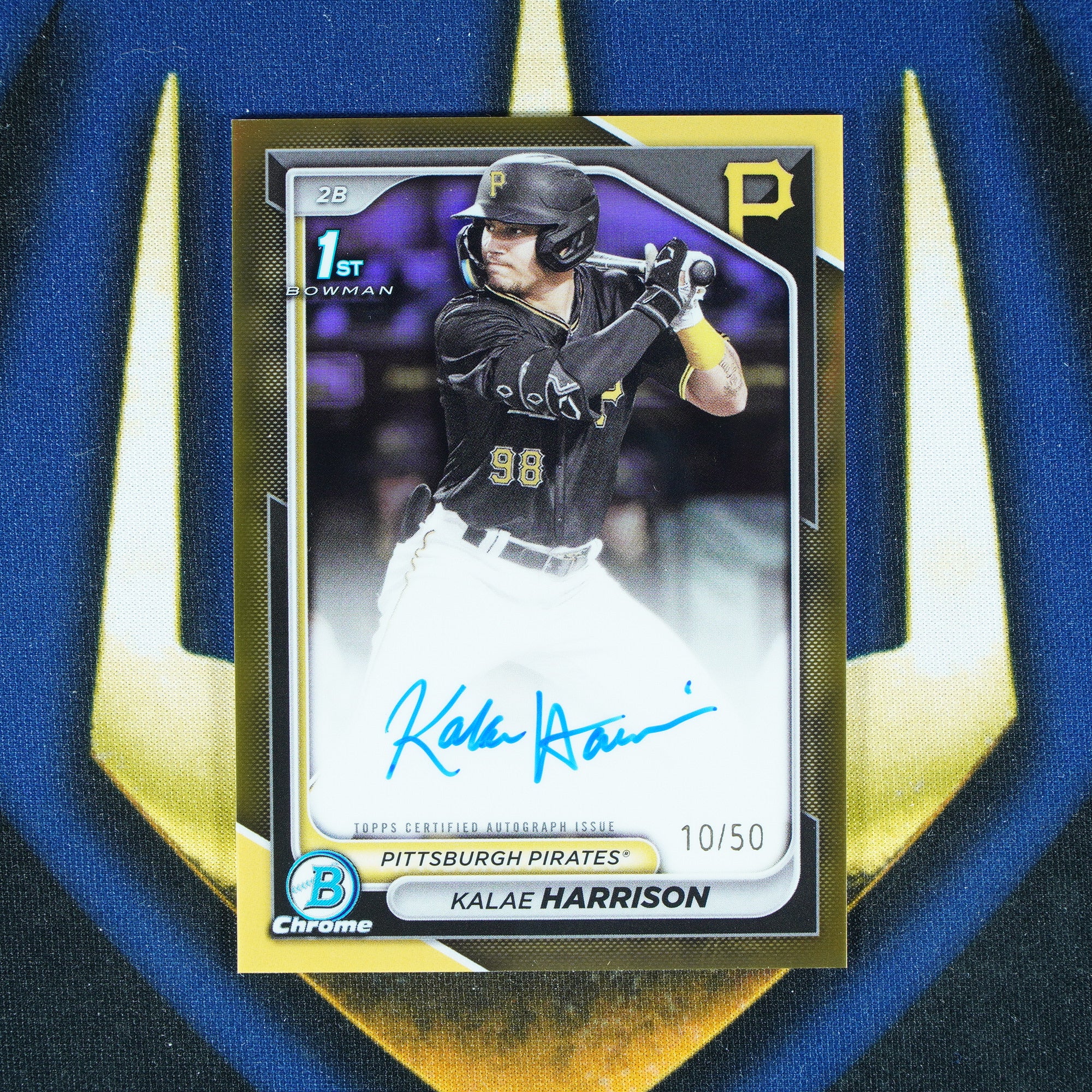 Kalae Harrison 2024 Topps Bowman Chrome 1st Auto Gold /50