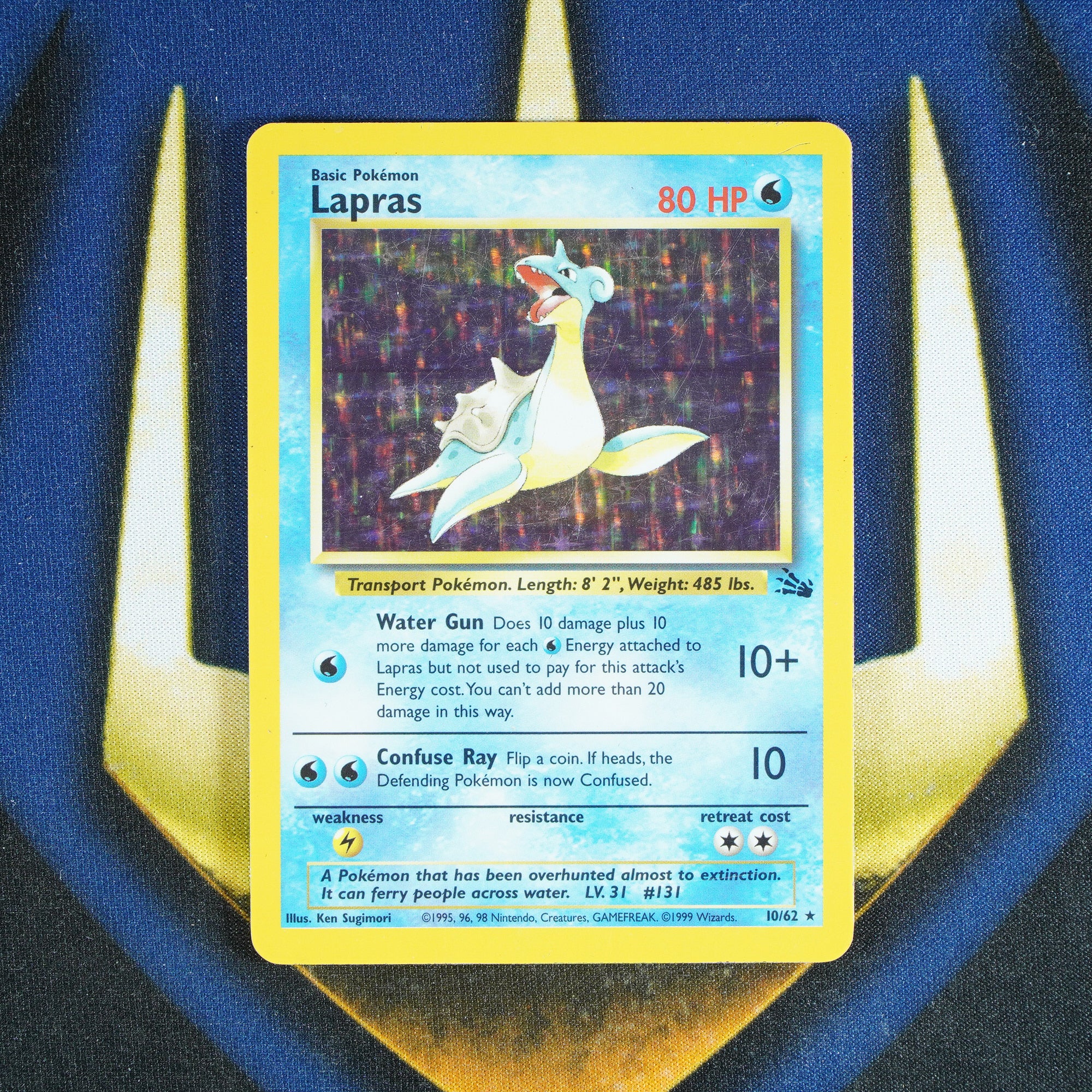 Lapras FOSSIL Holo Rare 10/62 [MP]