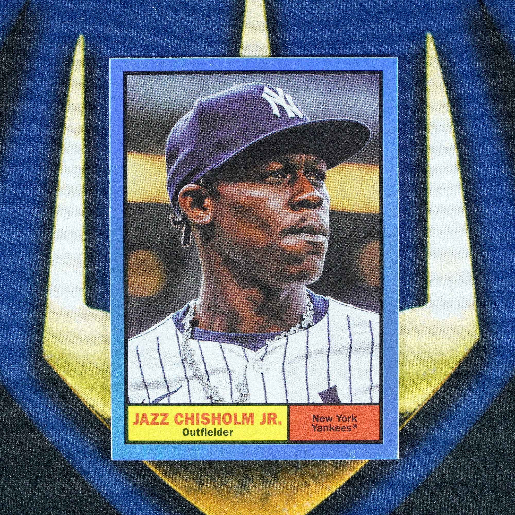 Jazz Chisholm Jr. 2024 Topps Archives Blue Foilboard /25